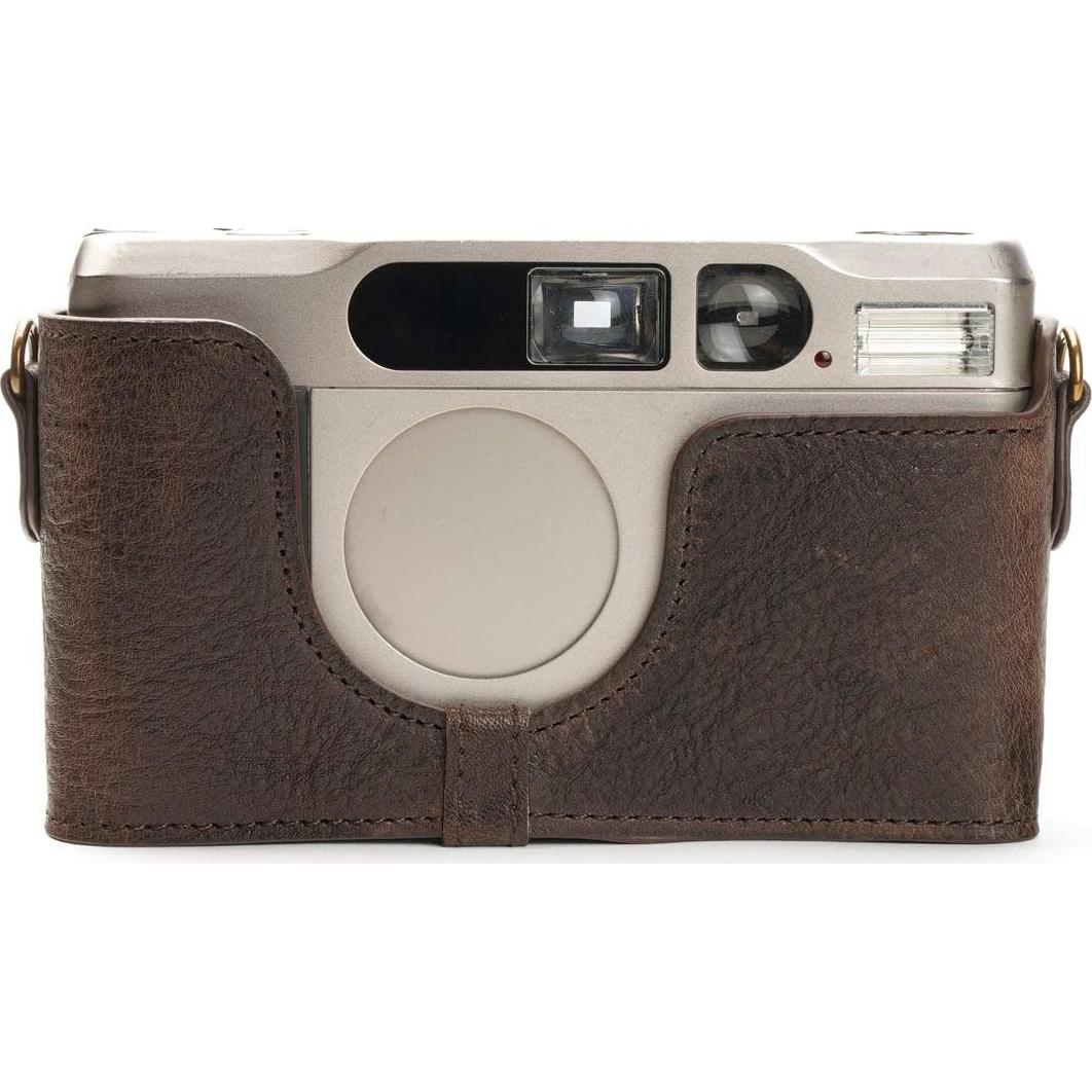 Funda de Cuero Real BolinUS para Cámara Contax T3 Café