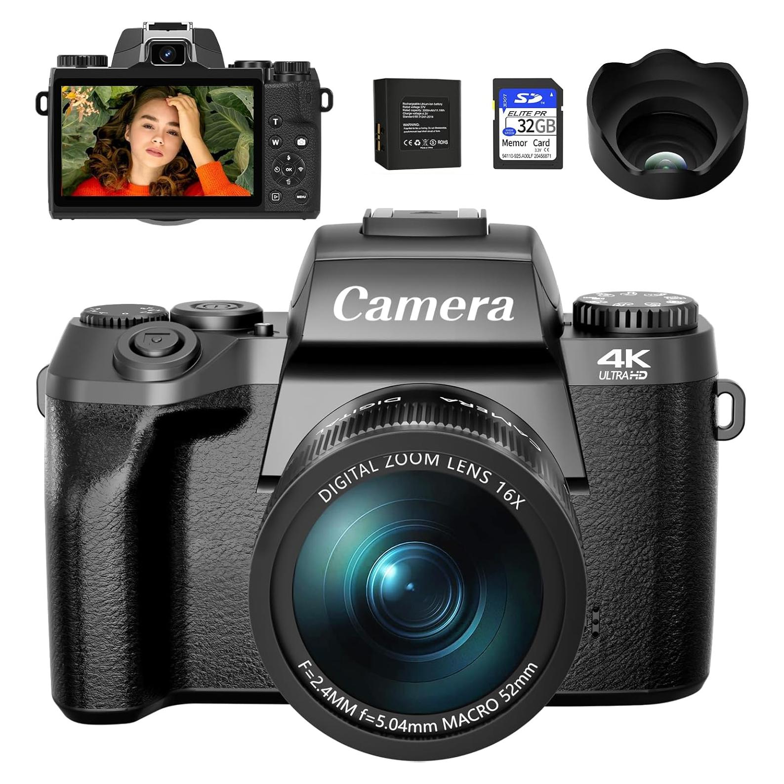 Cámara Digital Saneen S05 64MP 4K con Pantalla Táctil y WiFi