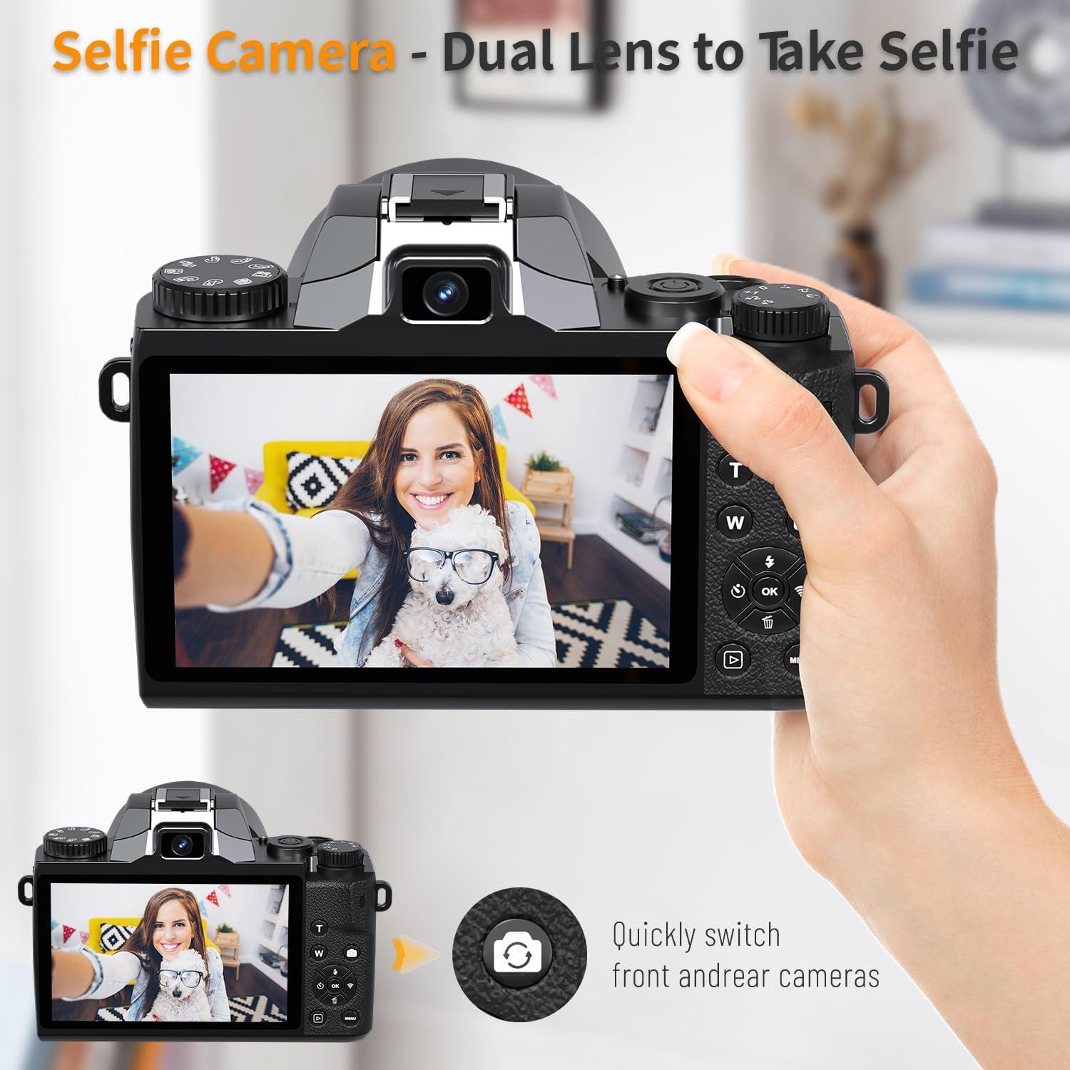 Cámara Digital Saneen S05 64MP 4K con Pantalla Táctil y WiFi