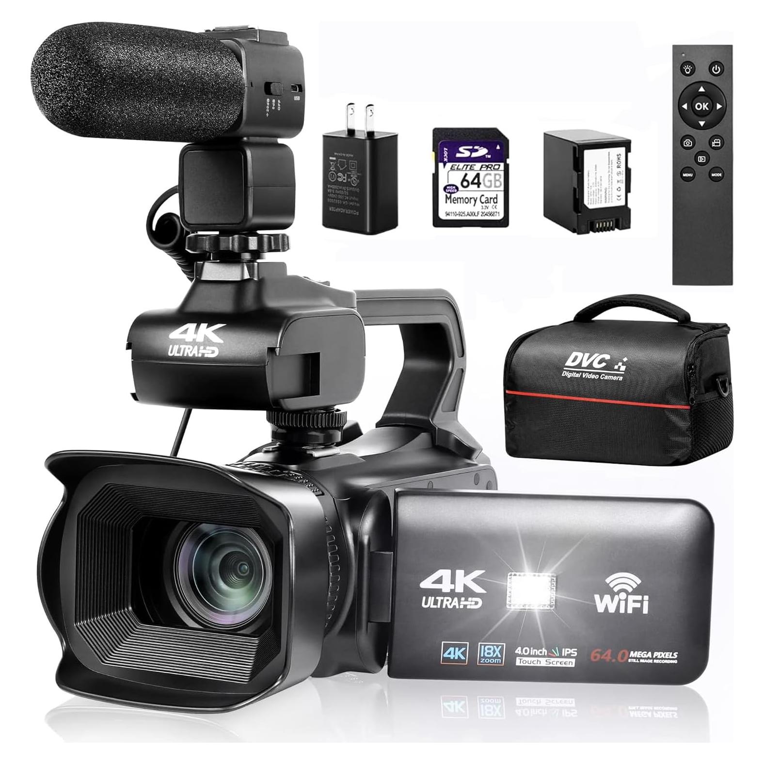 Cámara de Video 4K Lierhyt RX200 con Micrófono y Estabilizador