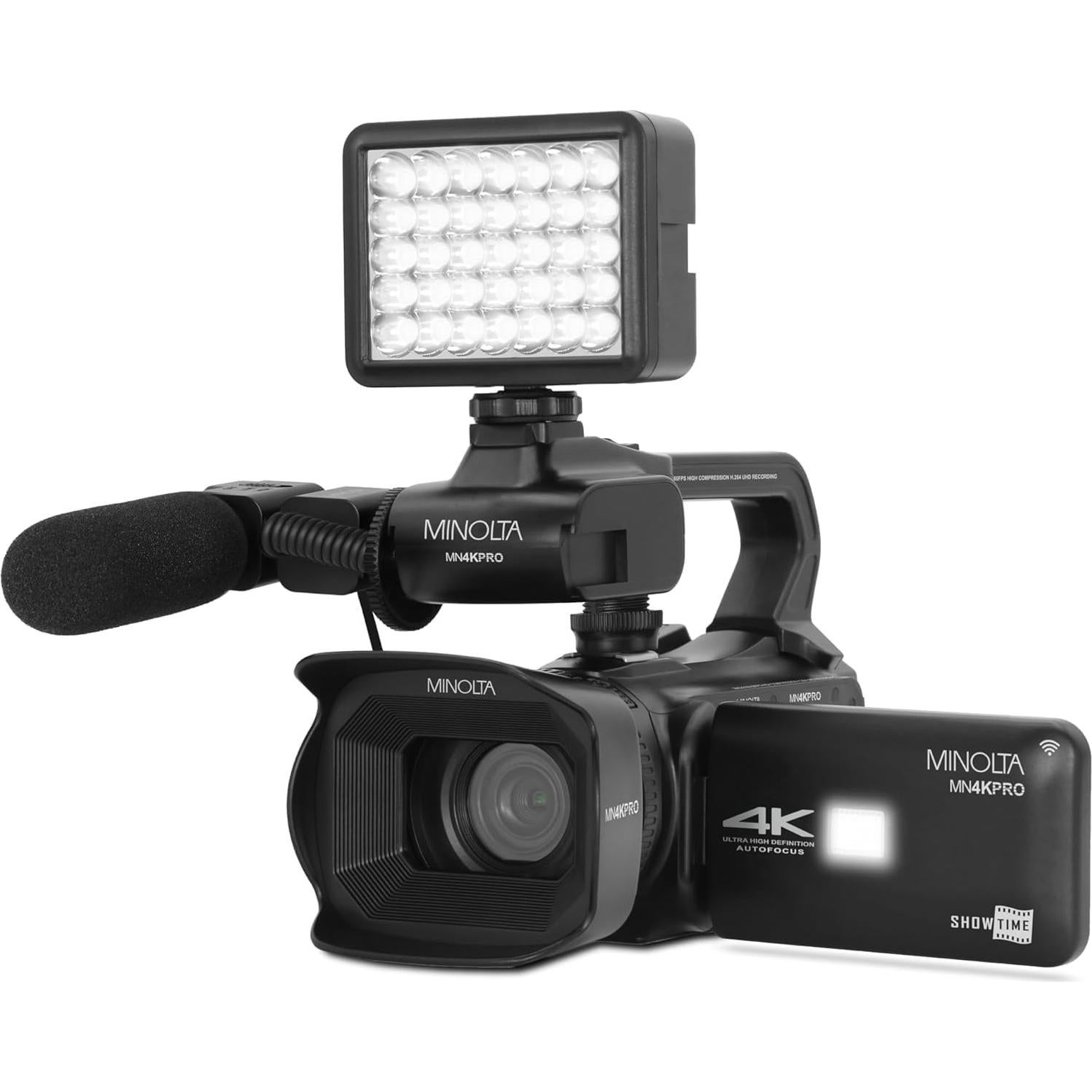 Camcorder Minolta MN4KPRO 4K UHD 60FPS 64MP Kit Profesional