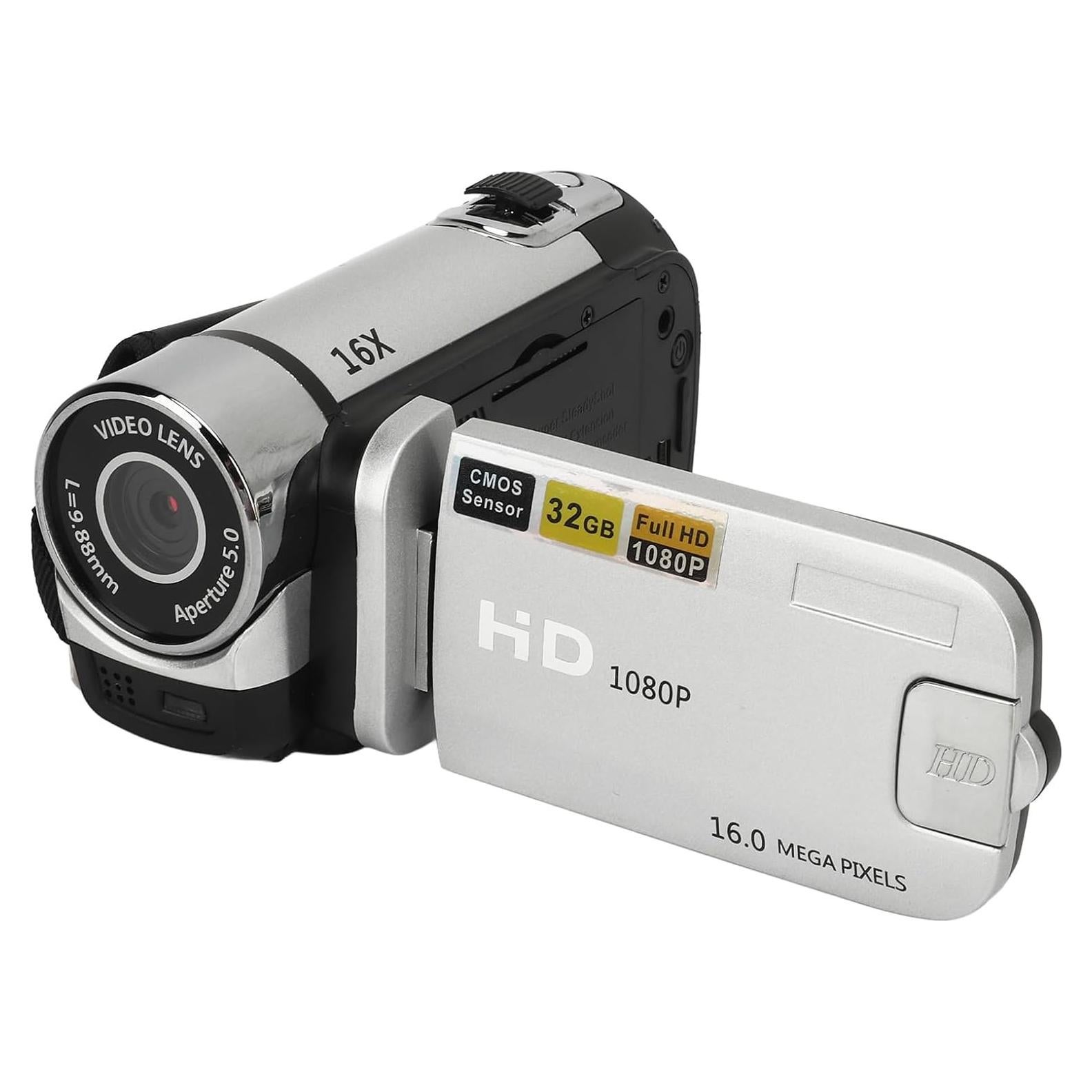 Cámara de Video Sanpyl 1080P 16MP 16X Zoom Plata