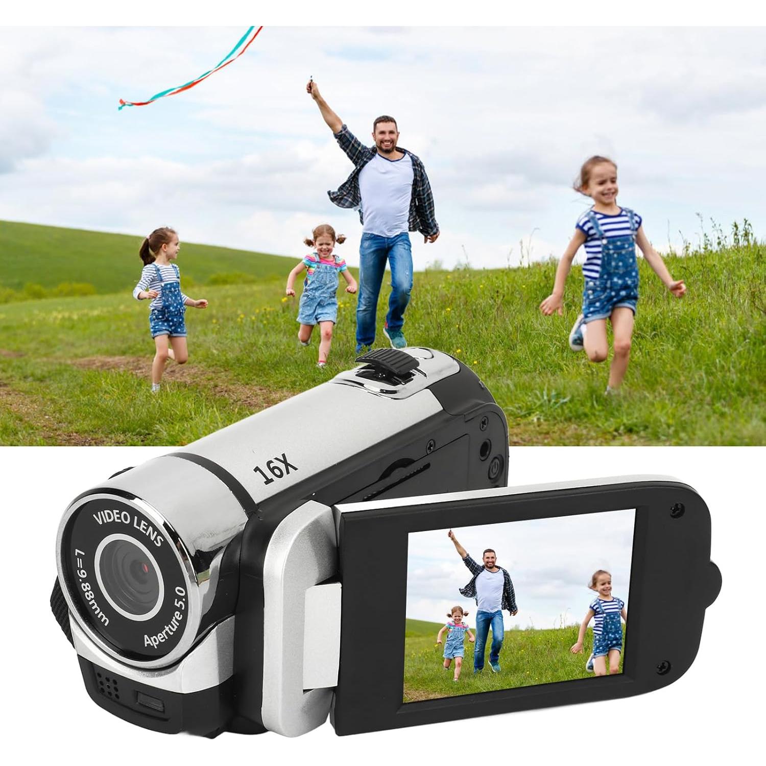 Cámara de Video Sanpyl 1080P 16MP 16X Zoom Plata