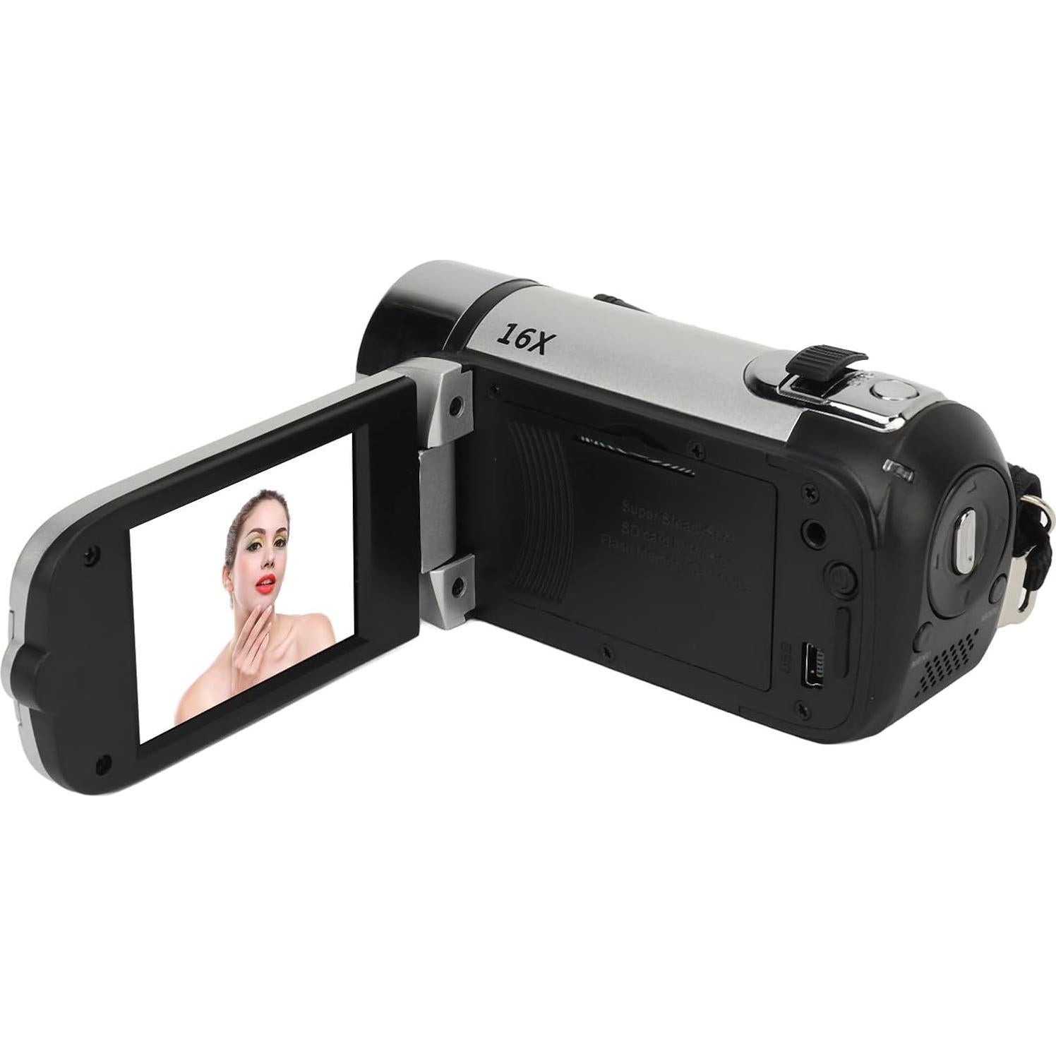 Cámara de Video Sanpyl 1080P 16MP 16X Zoom Plata