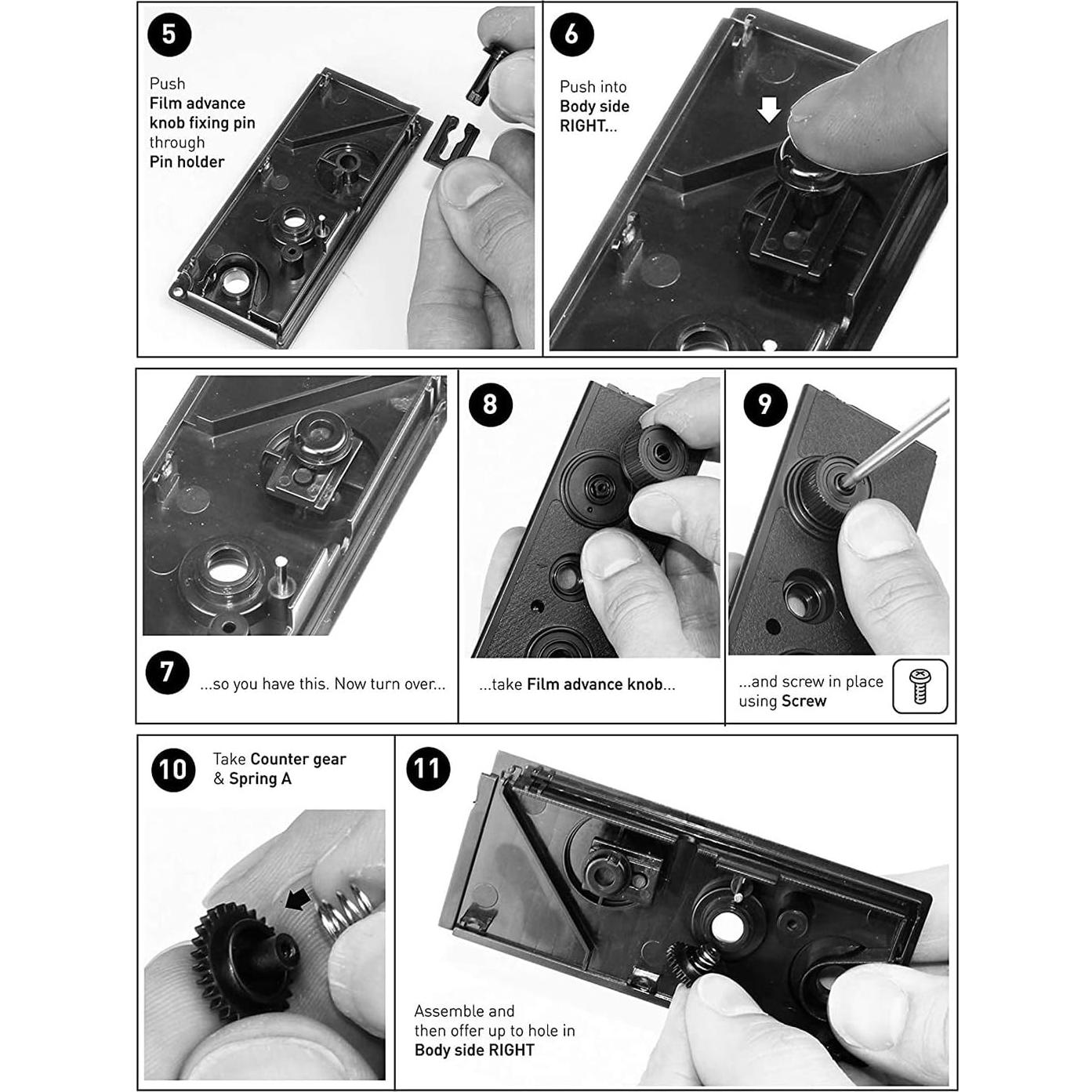 Kit de Cámara DIY DEVMO TLR Doble Lente 35mm 2 Pcs