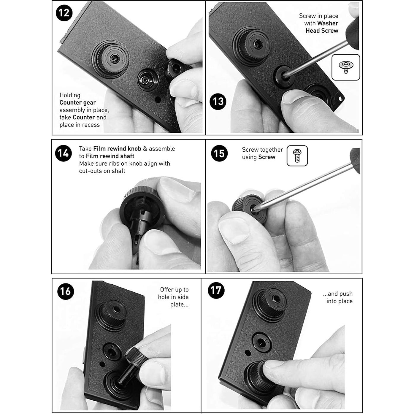 Kit de Cámara DIY DEVMO TLR Doble Lente 35mm 2 Pcs
