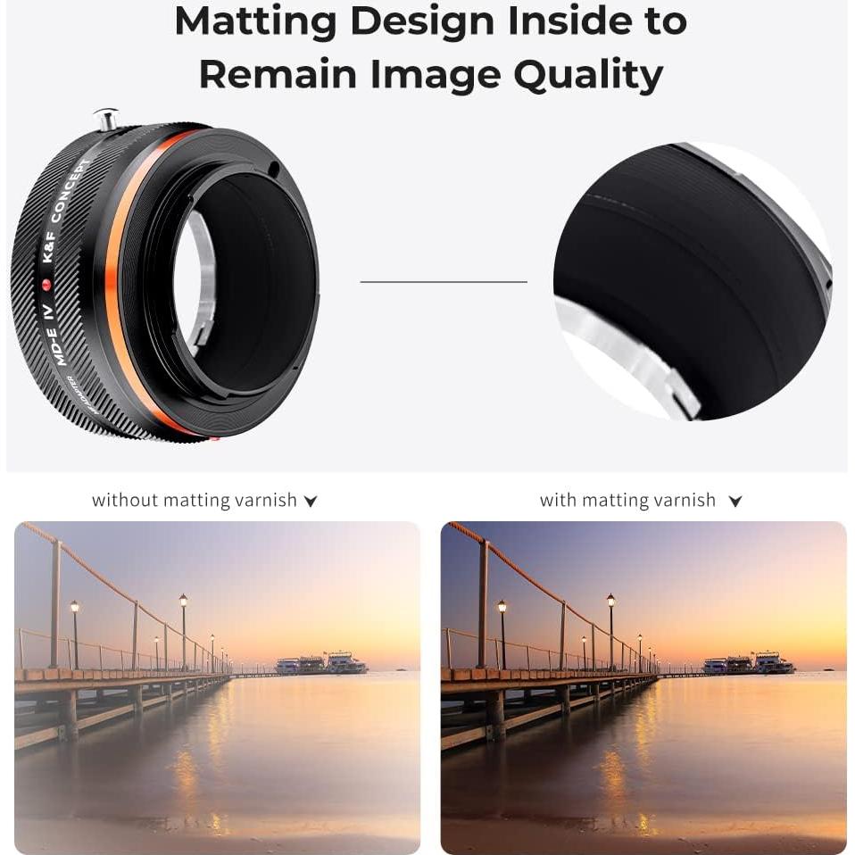 Adaptador de Montura K&F Concept MD-NEX IV para Lentes Minolta y Cámaras Sony E