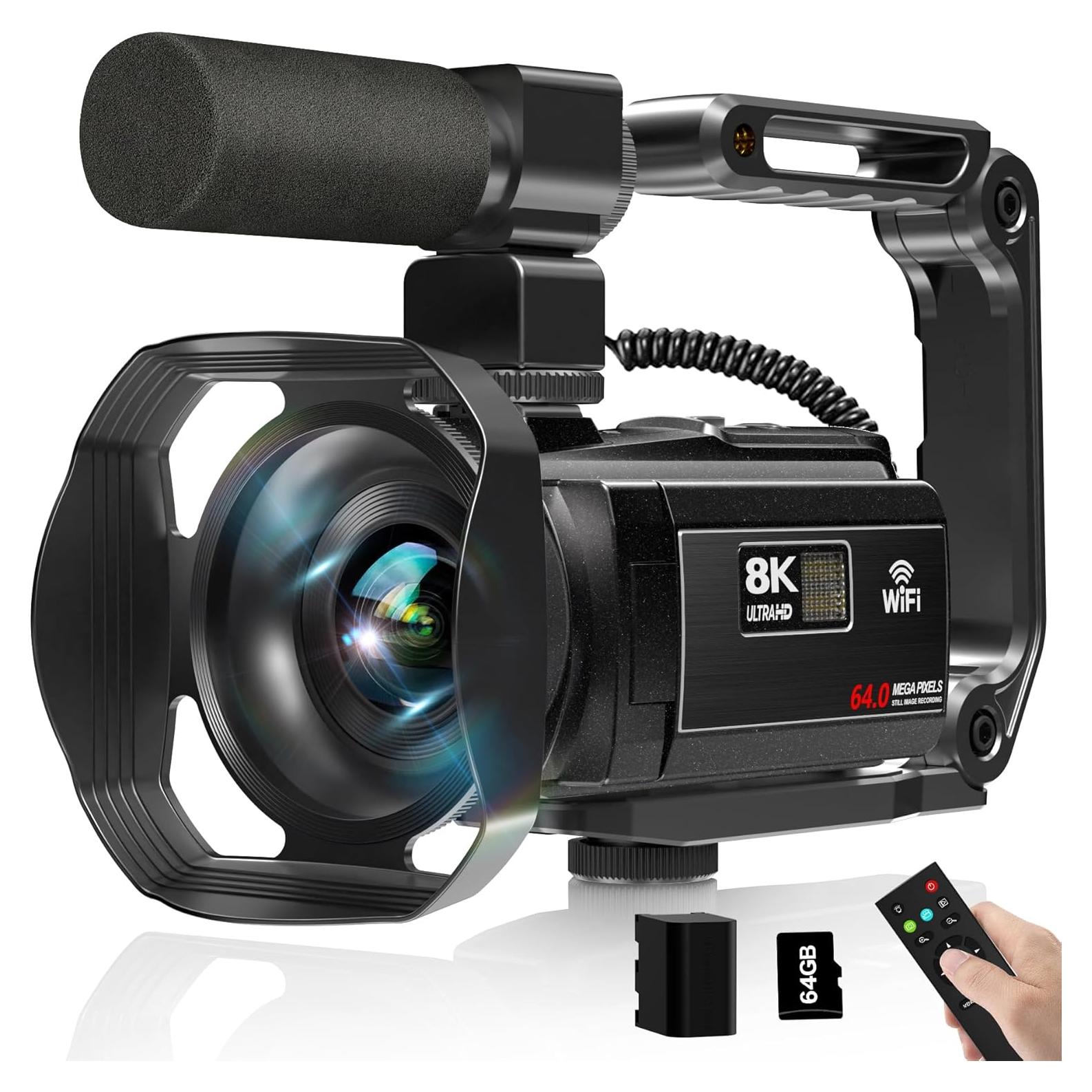 Cámara de video 8K MURAUX 64MP con visión nocturna y WiFi