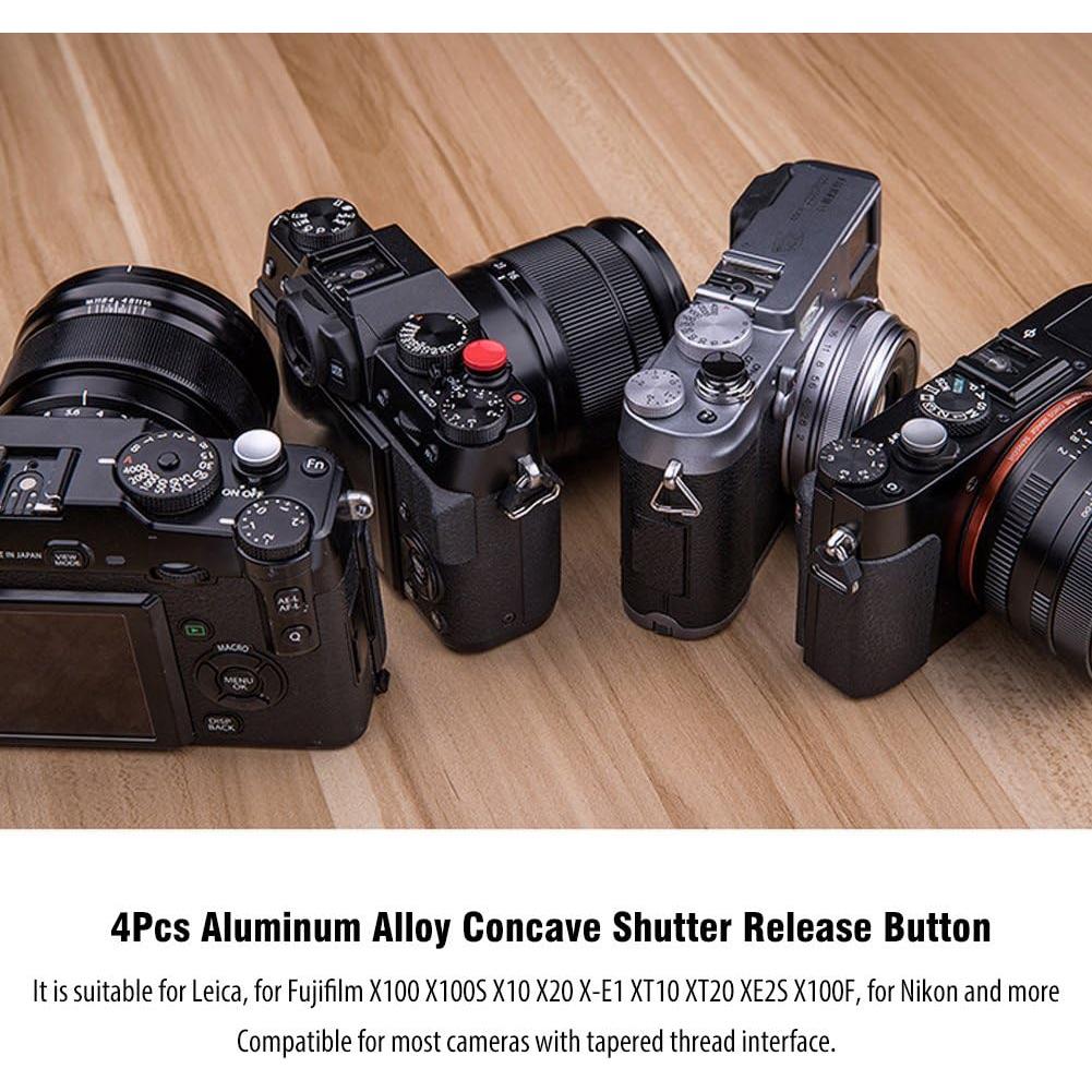 Botones de obturador de cámara Junluck 4Pcs aluminio colores