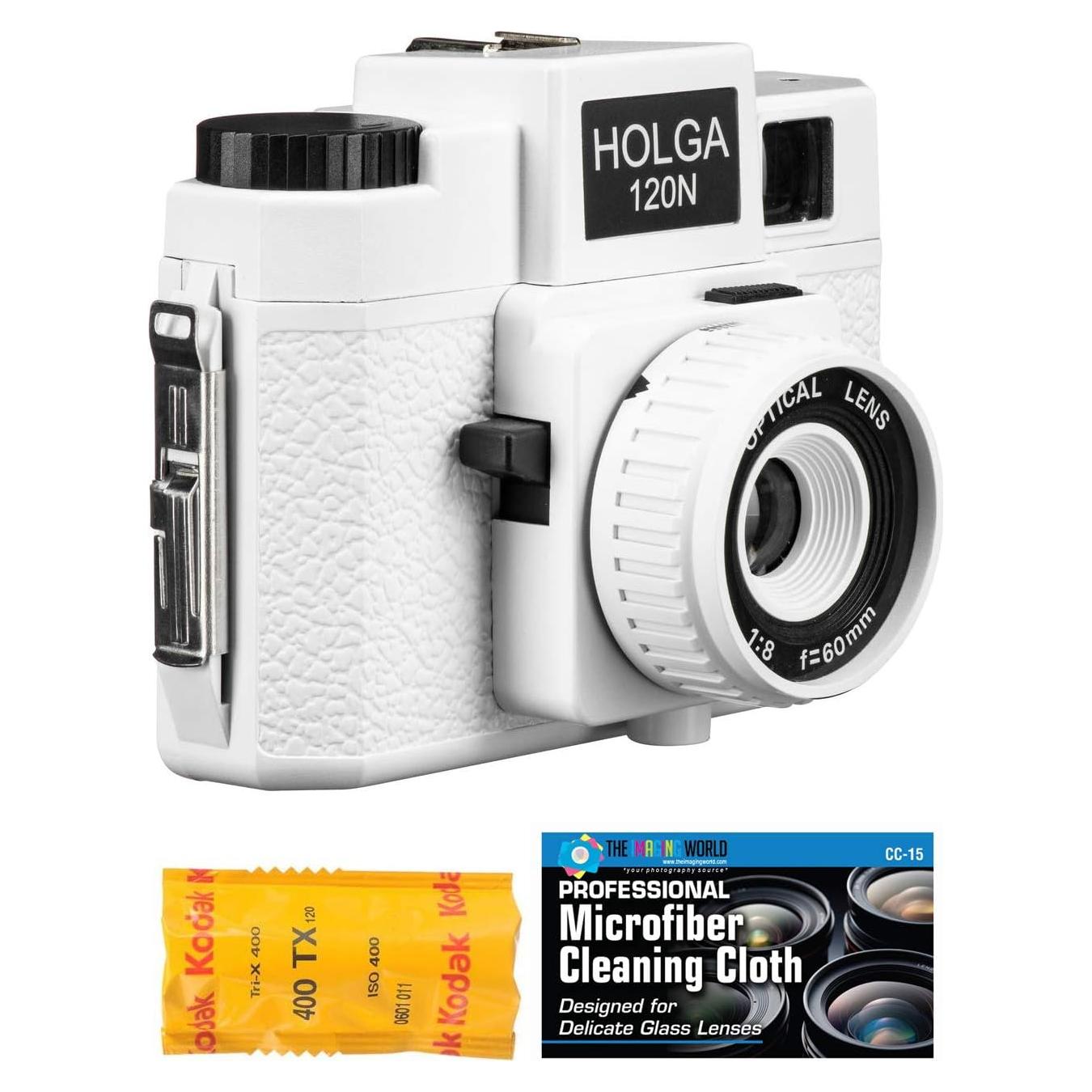 Cámara de película Holga 120N Blanca + Película Kodak TX 120