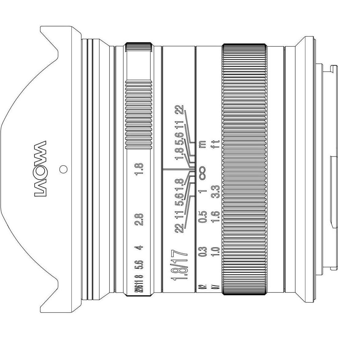 Lente Laowa 17mm f/1.8 MFT para Micro Cuatro Tercios