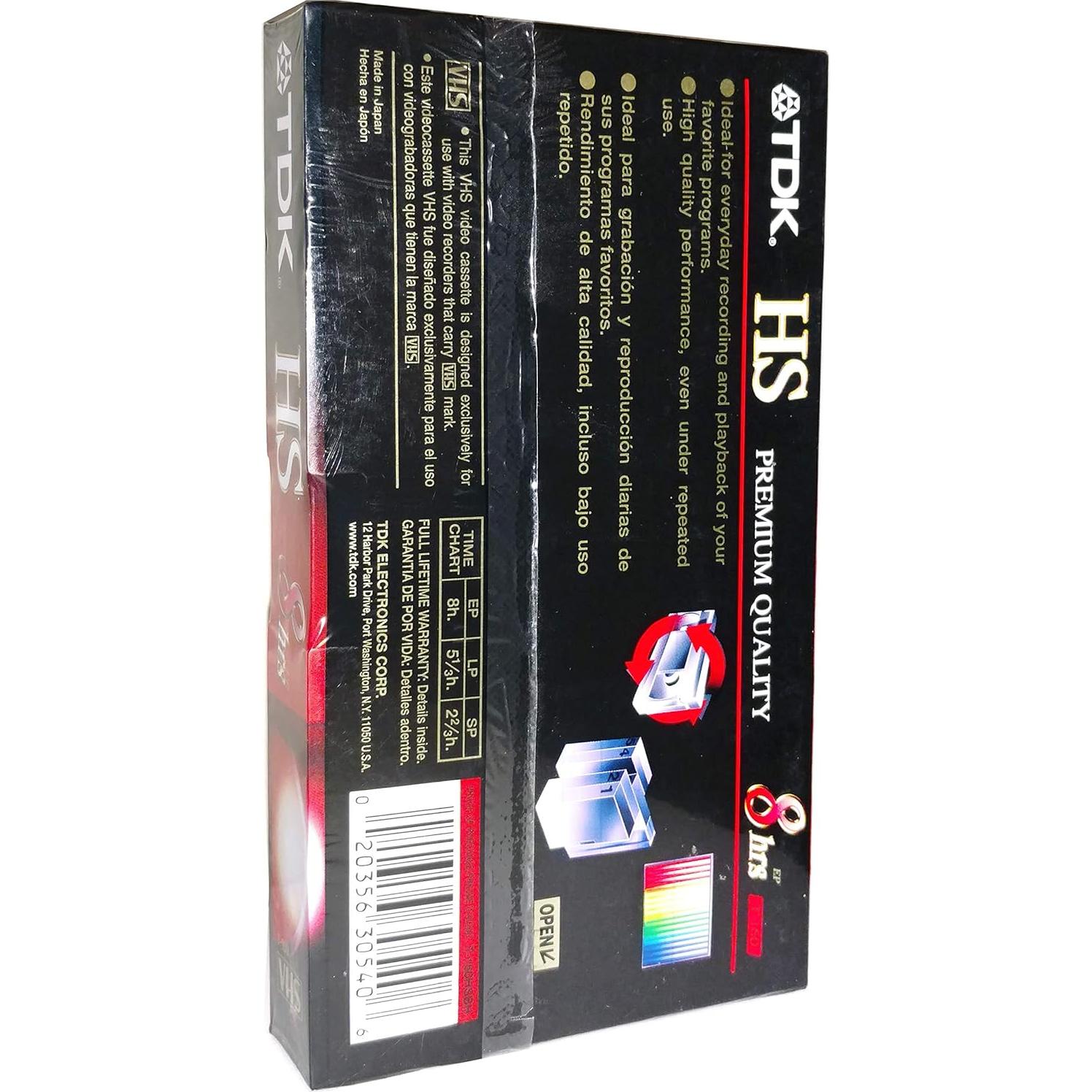 Cinta de video TDK HS T-160 8 horas EP - Calidad Premium