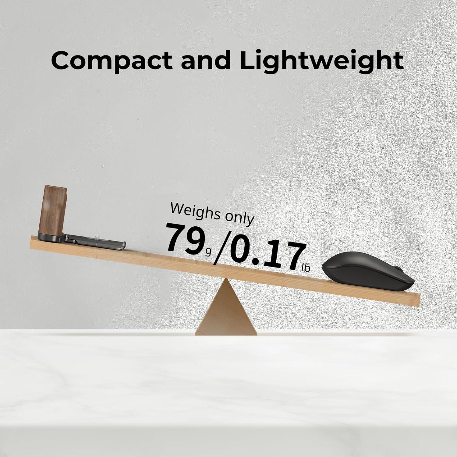 SmallRig ZV-E10 II L-Shape Plate with Wooden Handle, Handgrip for Sony ZV-E10 II, Built-in Quick Release Plate for Arca, 1/4"-20 Holes - 4864