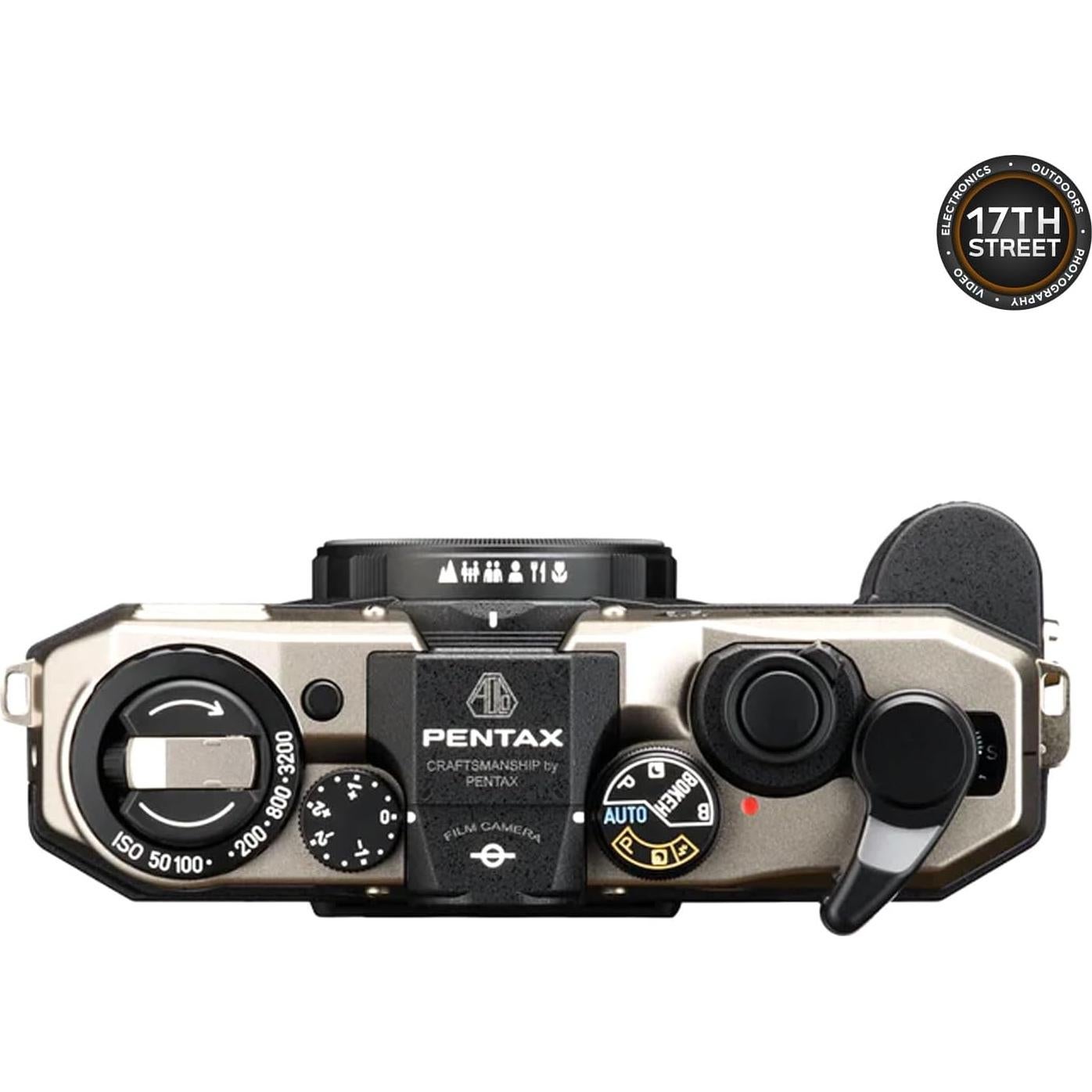 Cámara Compacta Pentax 17 con Lente 25mm F3.5 y Película Kodak