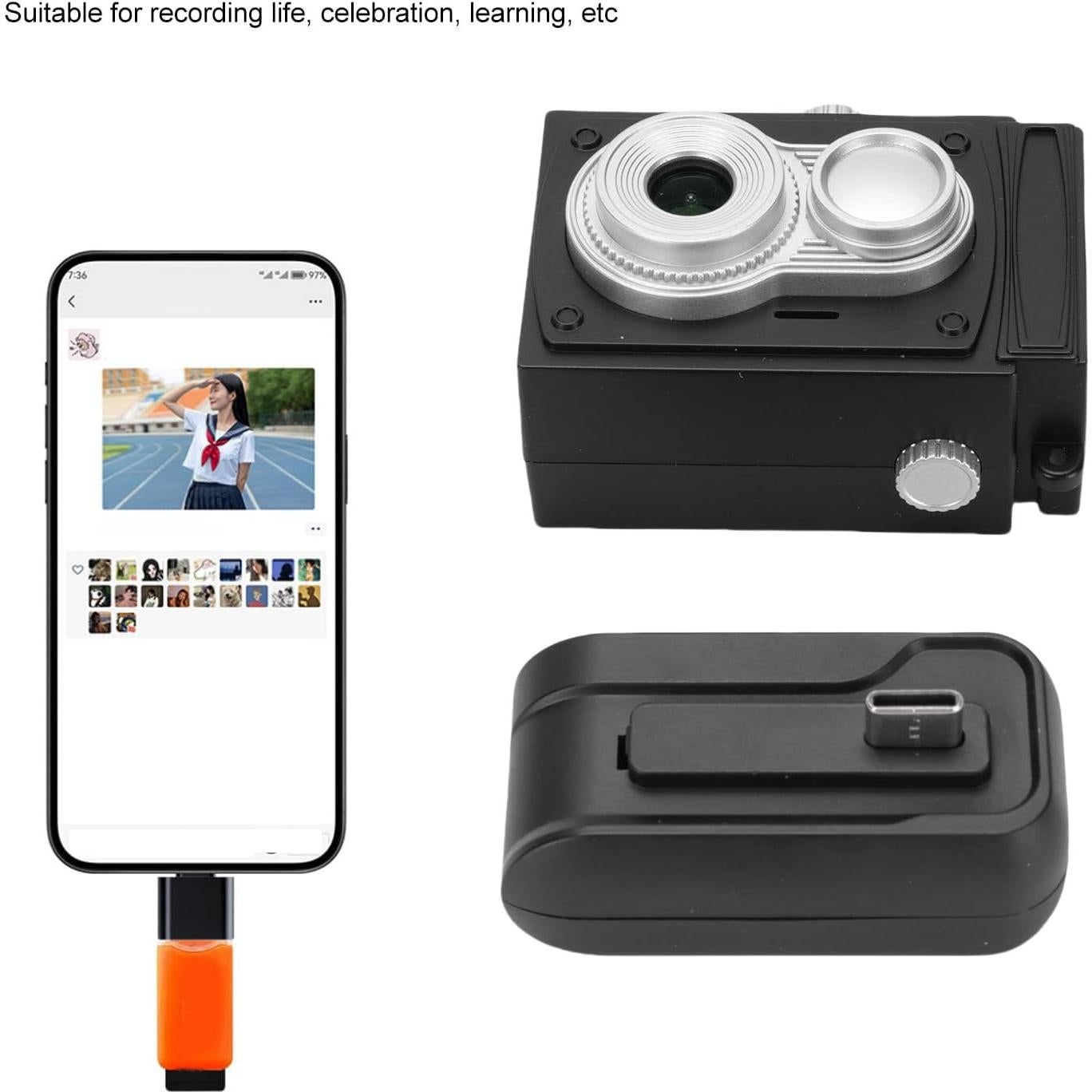 Cámara Digital Retro Bewinner 1080P 2MP con Pantalla Colorida