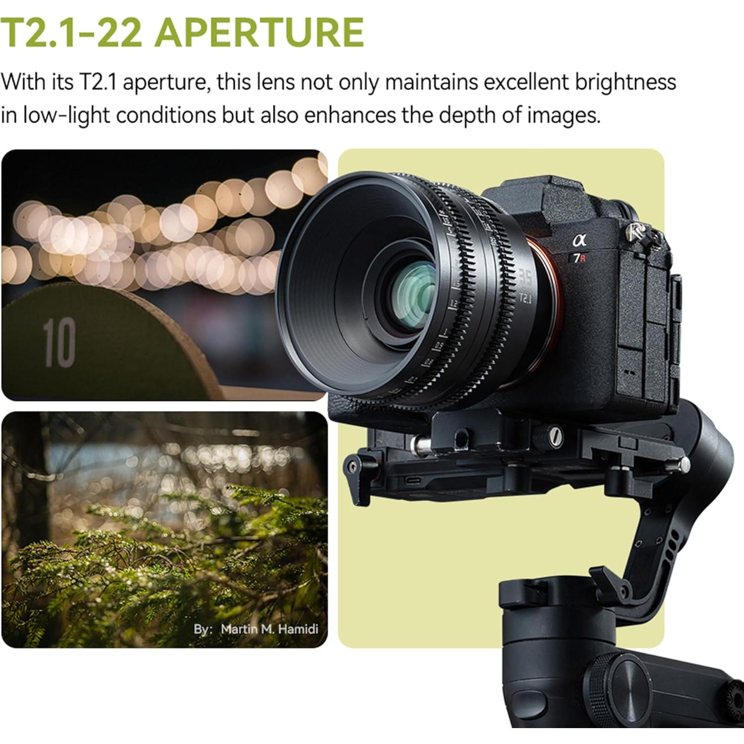 Lente Cine TTArtisan 35mm T2.1 Dual Bokeh para Fuji X