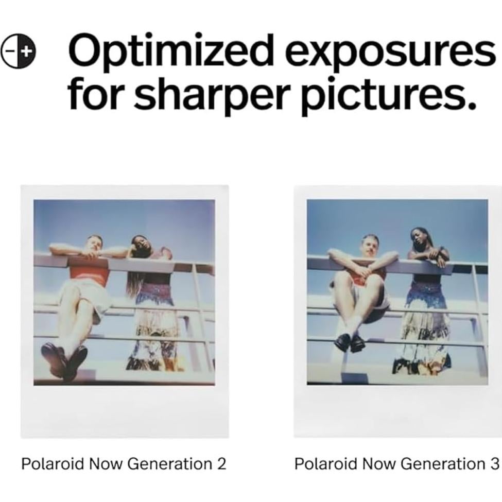 Cámara Instantánea Polaroid Now Gen 3 i-Type Negra + 16 Fotos