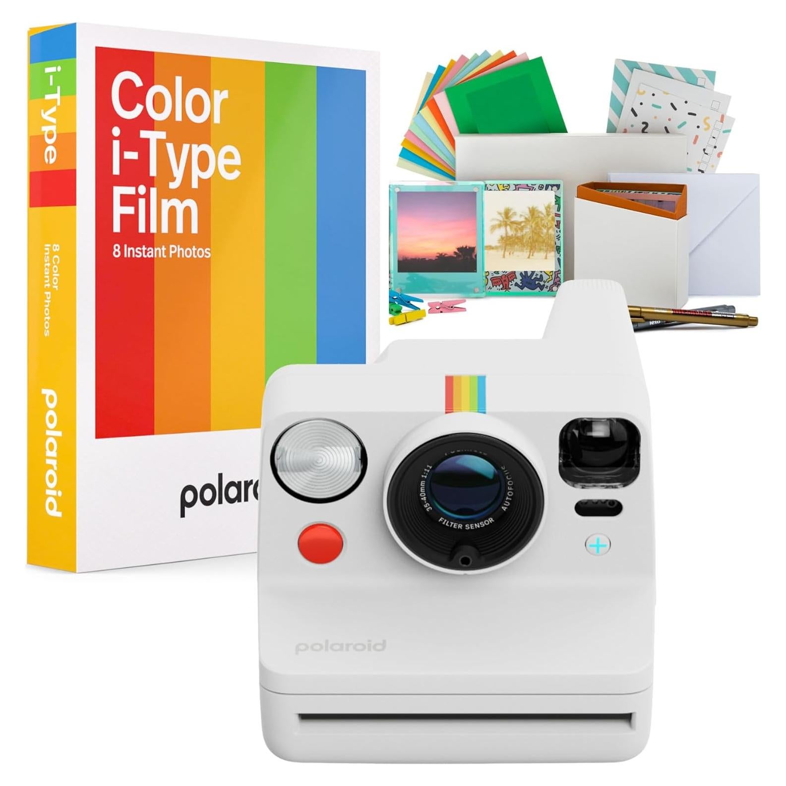 Cámara Instantánea Polaroid Now Plus 3 Autofoco Blanco + Kit Película