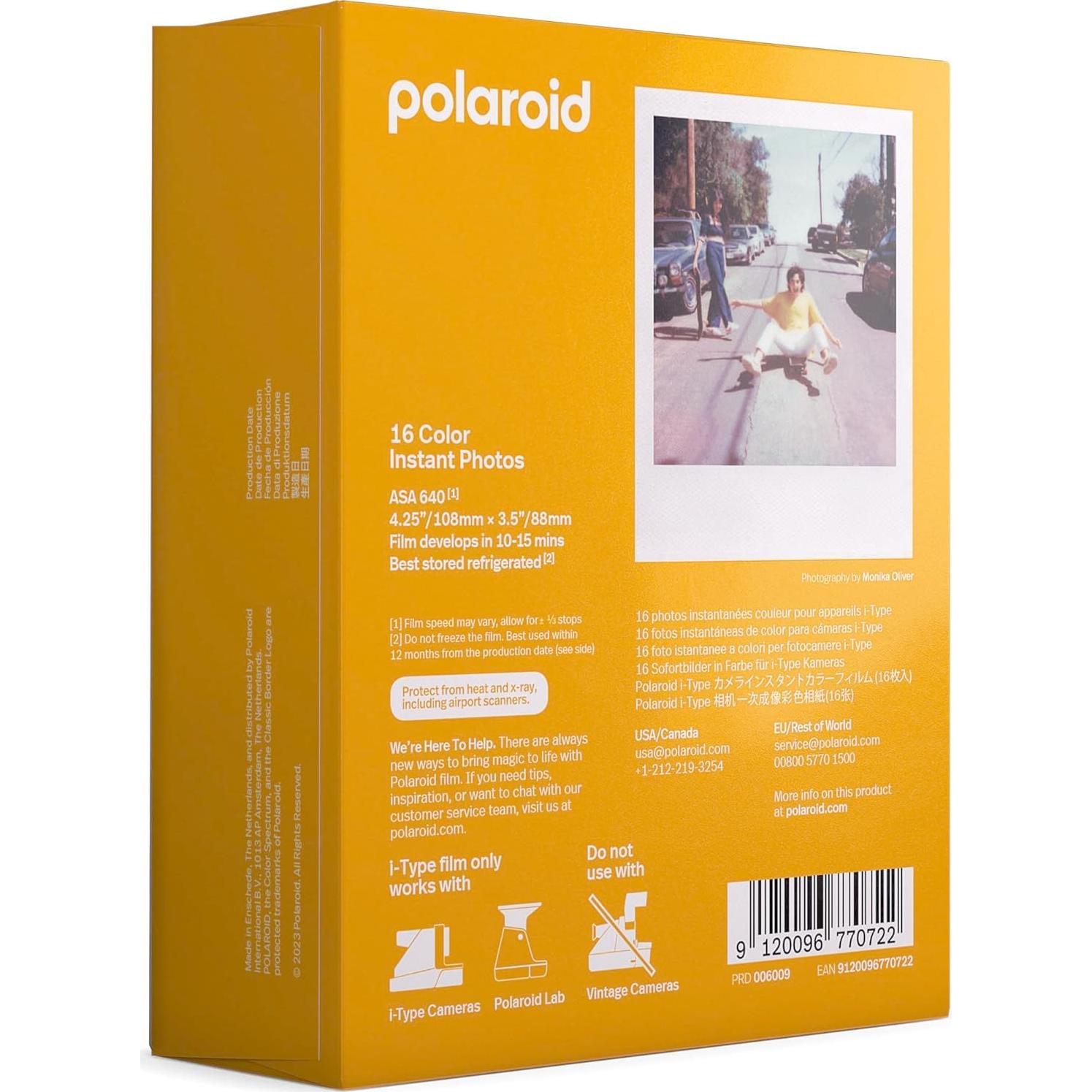 Película Instantánea a Color Polaroid i-Type Paquete Doble 16 Fotos