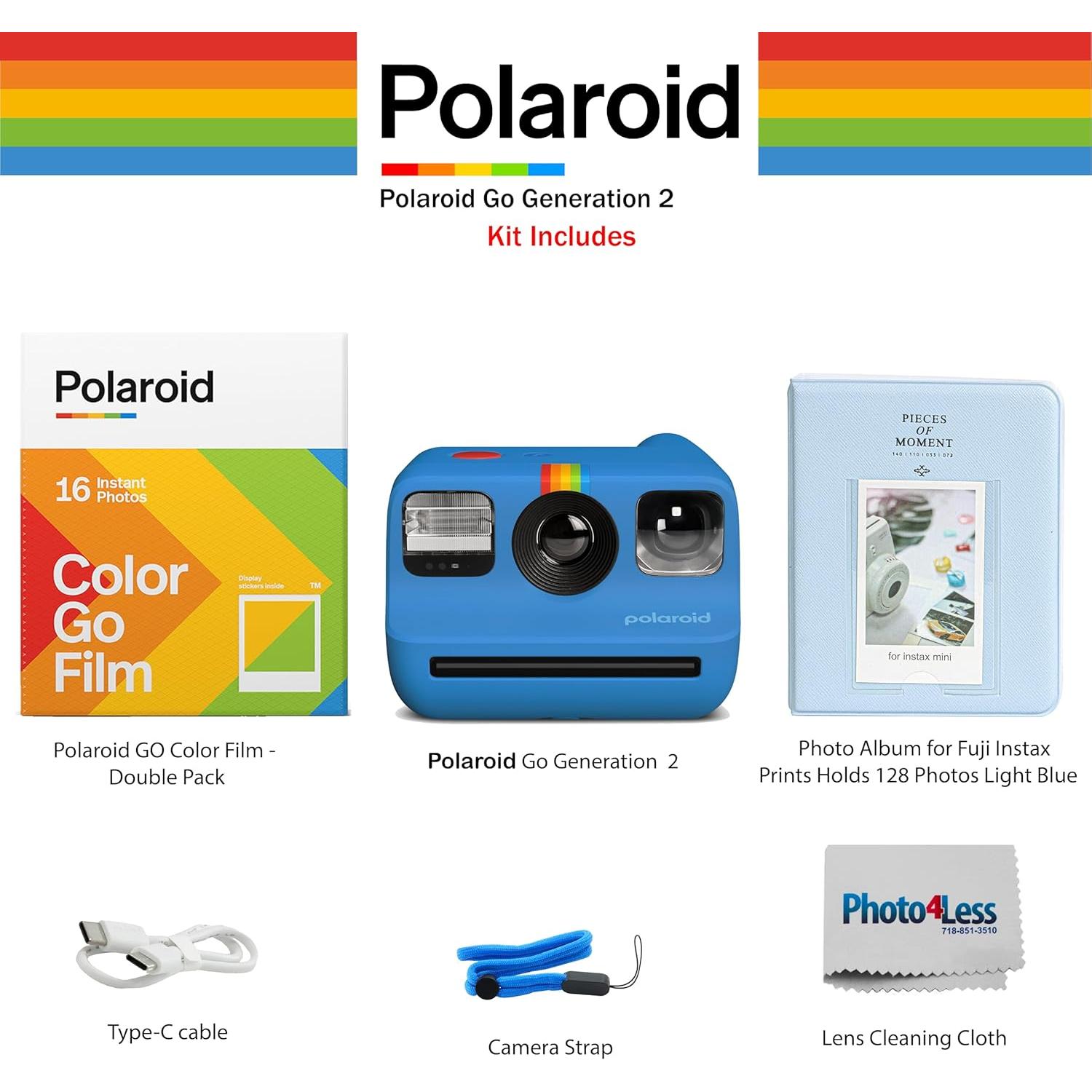 Cámara Instantánea Mini Polaroid Go Gen 2 Azul + Película Doble