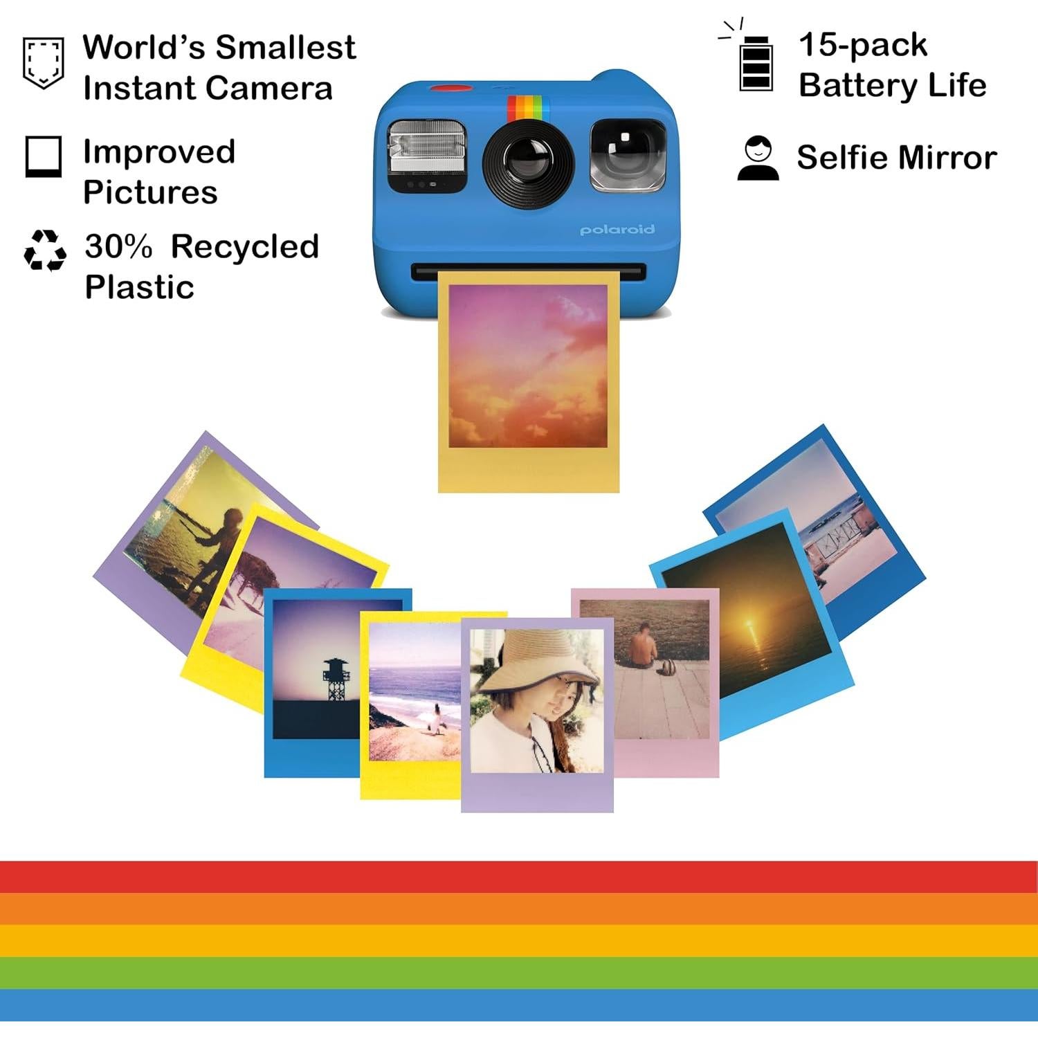 Cámara Instantánea Mini Polaroid Go Gen 2 Azul + Película Doble