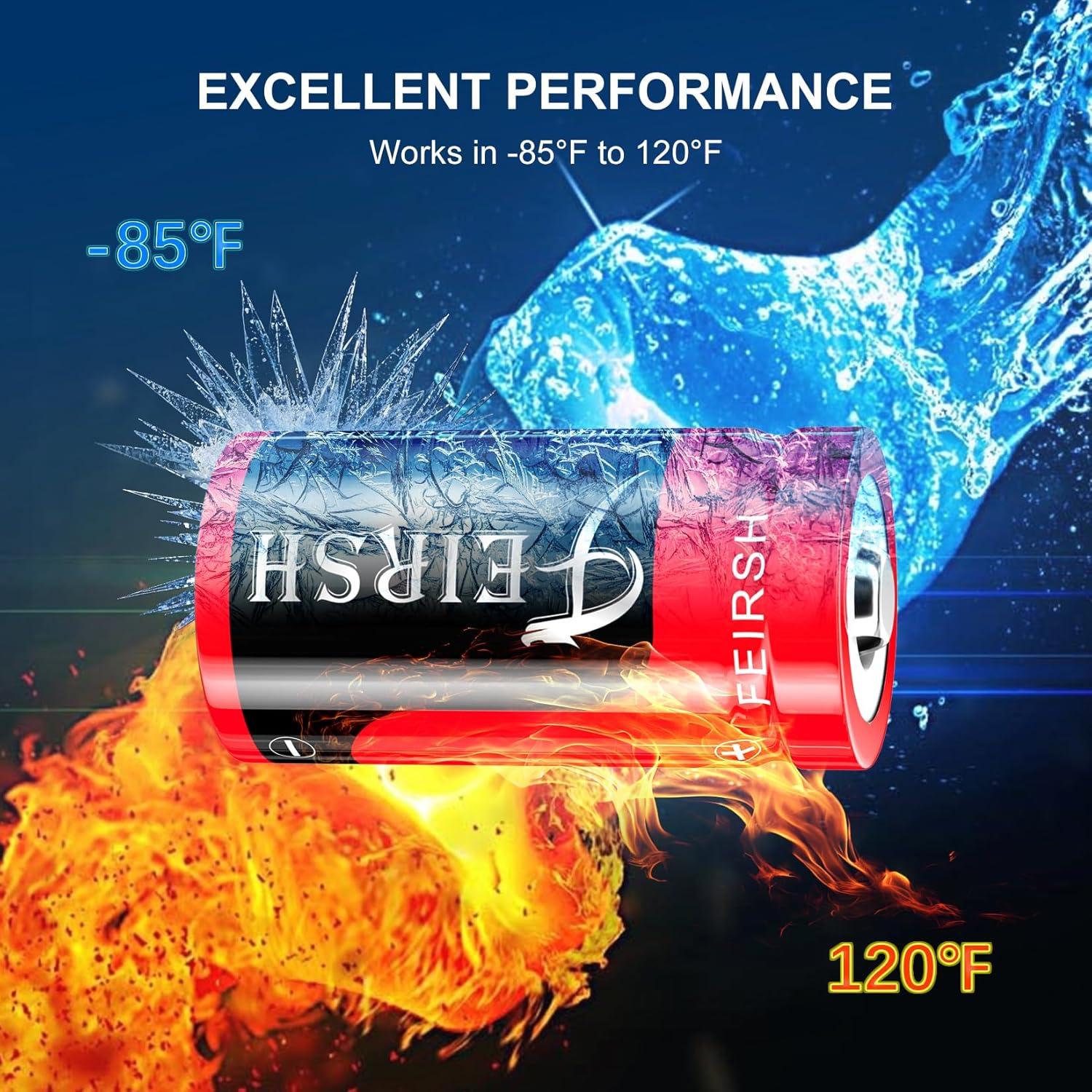 Baterías Recargables CR123A 3.7V 800mAh Falamiao - Paquete de 8