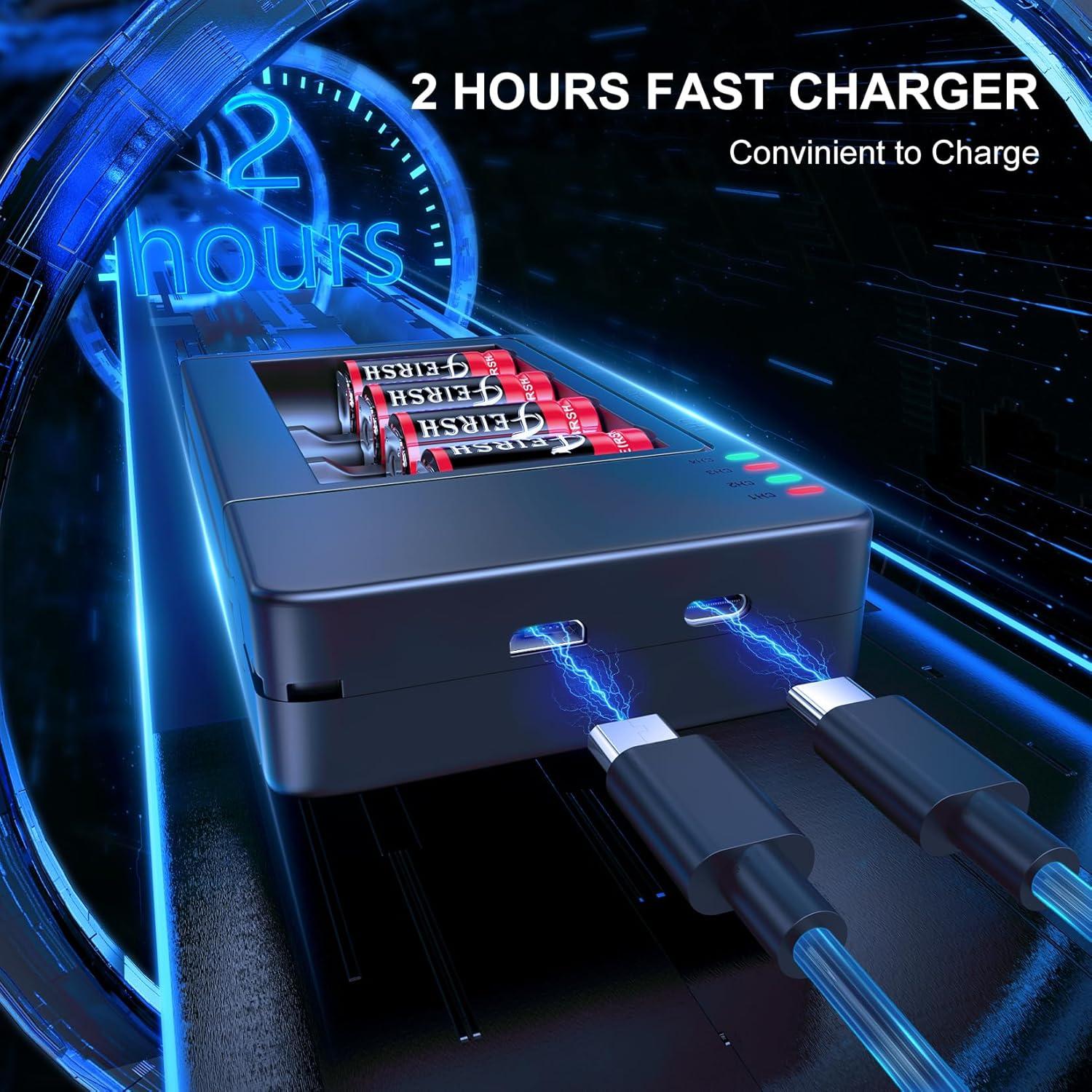 Baterías Recargables CR123A 3.7V 800mAh Falamiao - Paquete de 8