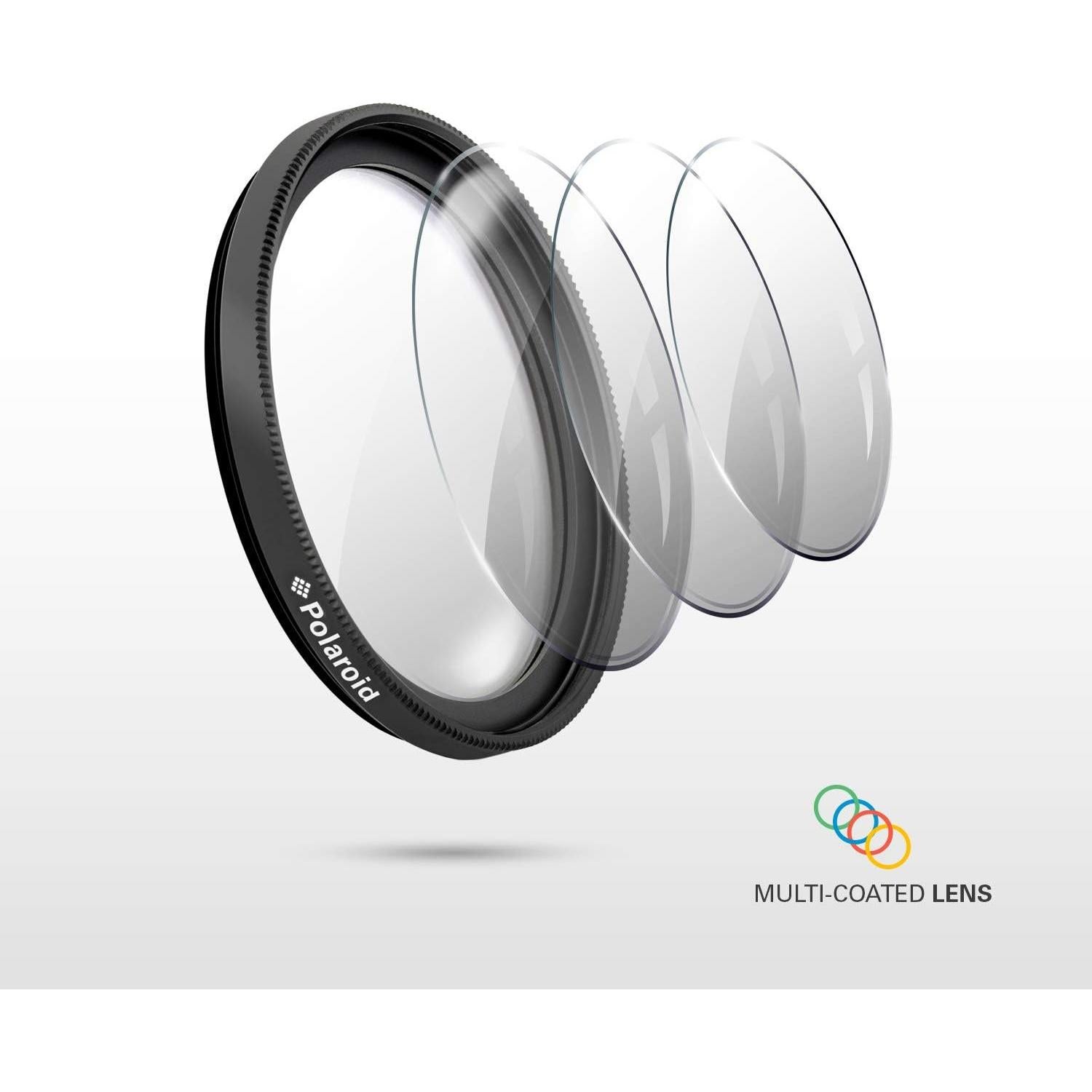 Kit de Filtros Polaroid 77mm UV CPL ND9 con Funda Nylon