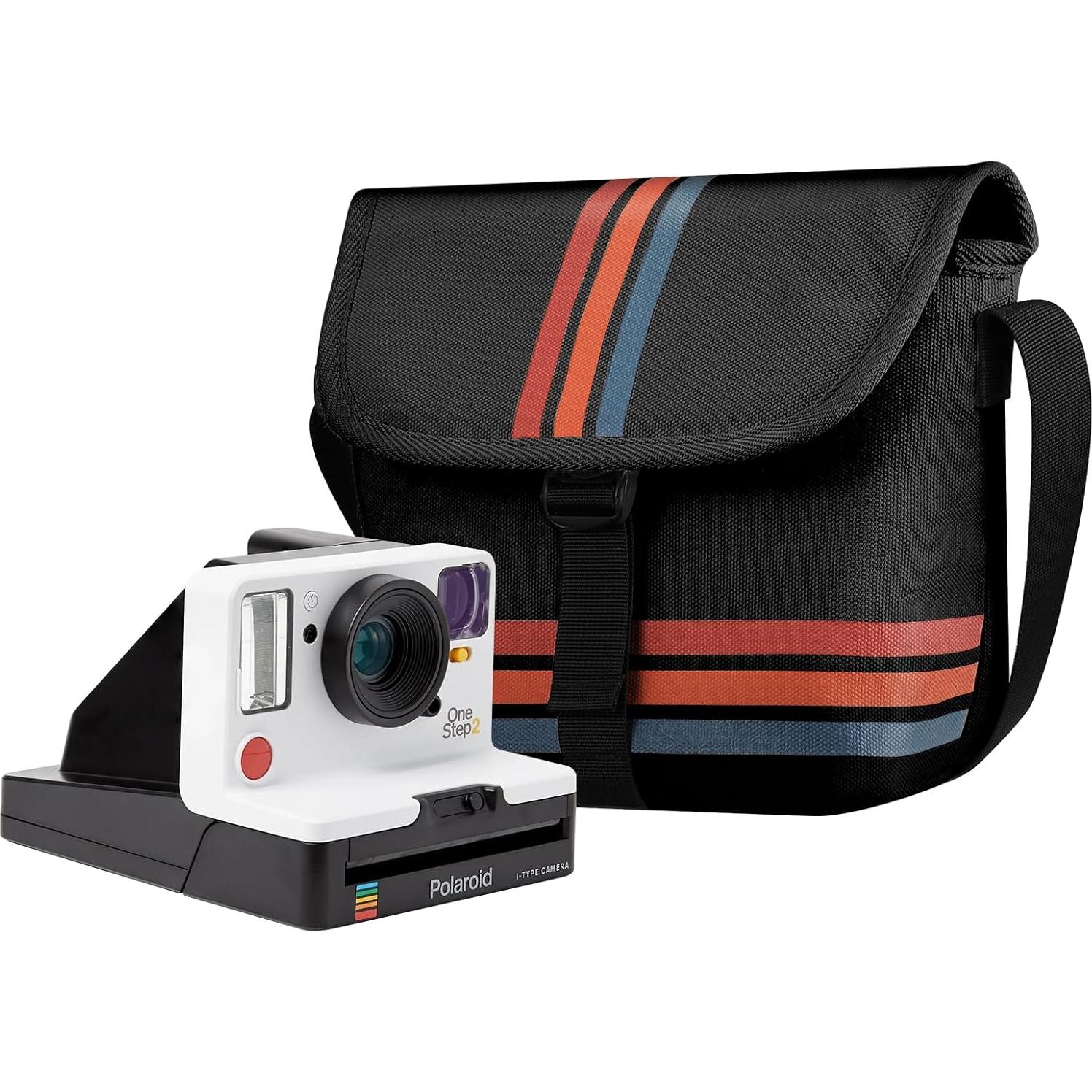 Bolsa de cámara Fintie para Polaroid Now+ y Flip, rayas