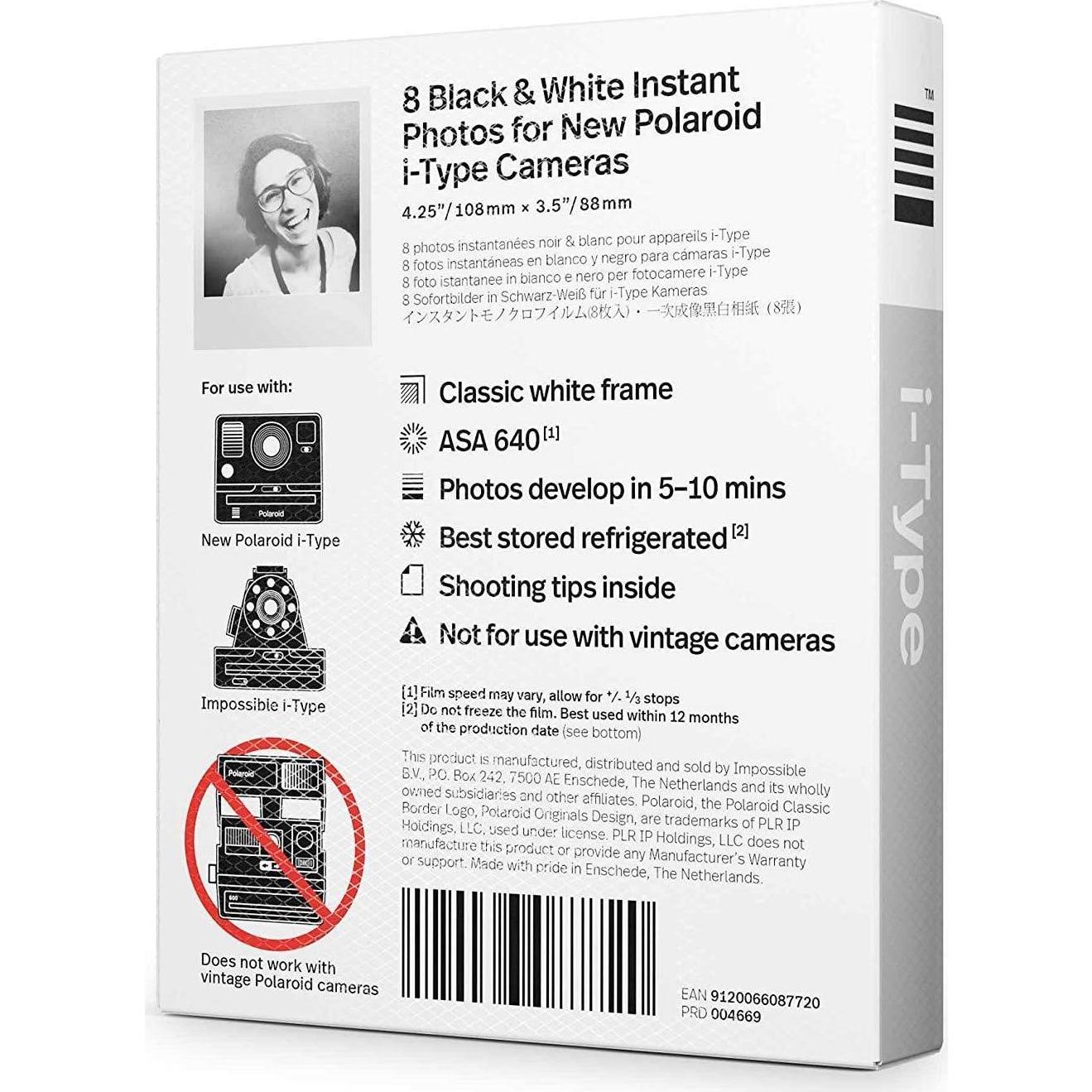 Película Instantánea B&W Polaroid Originals i-Type 40 Exposiciones