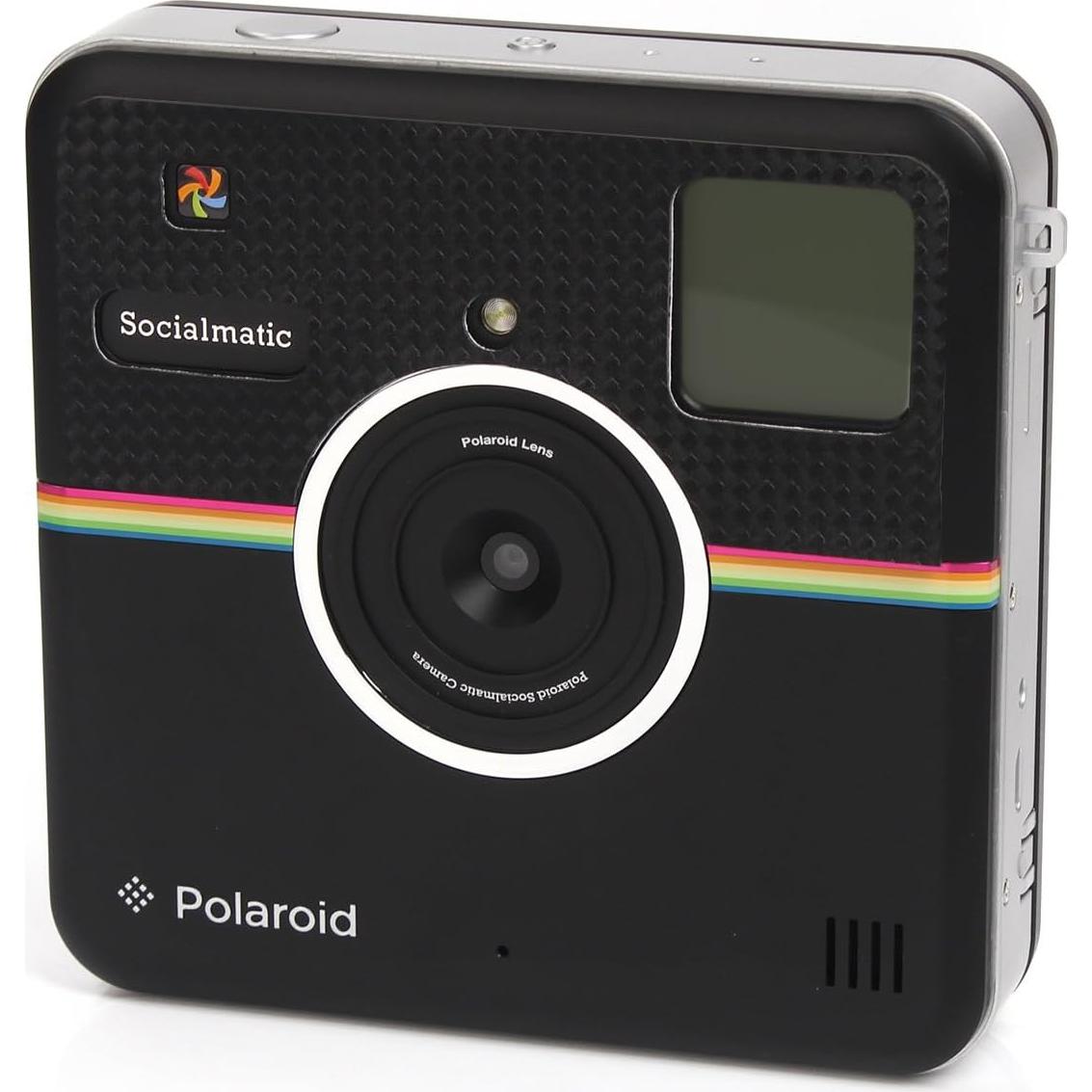 Pegatina Frontal Polaroid Socialmatic Fibra de Carbono Brillante