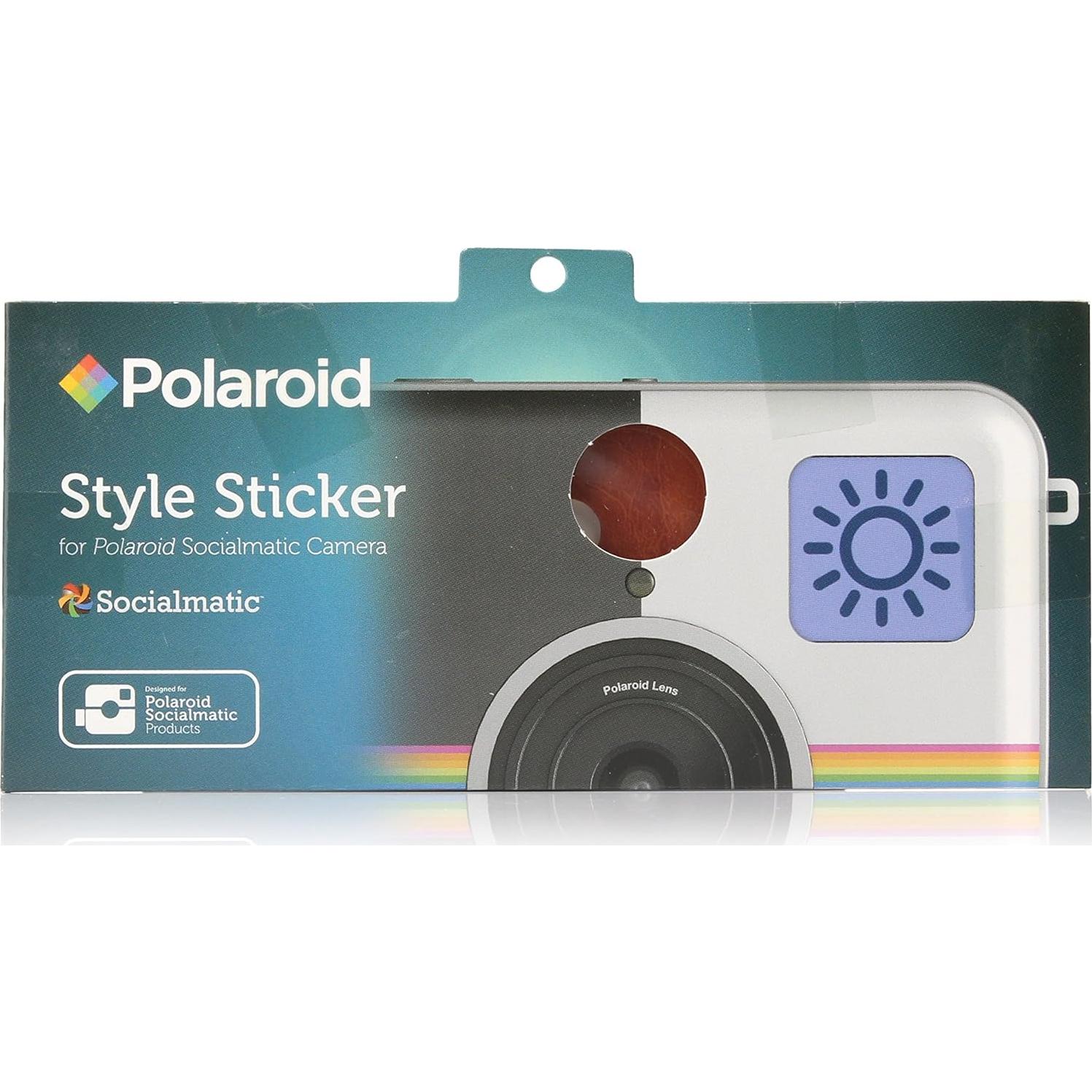 Pegatina Frontal Polaroid Socialmatic Fibra de Carbono Brillante