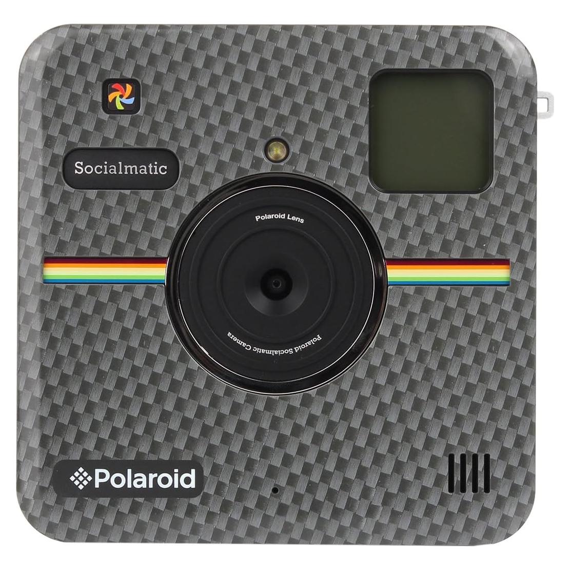 Placa Frontal Personalizada Polaroid Socialmatic Fibra Carbono