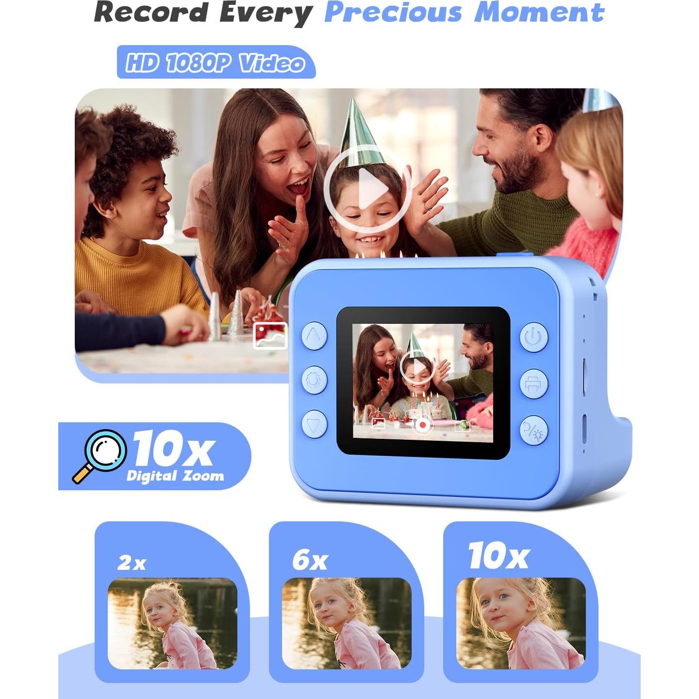 Cámara Instantánea para Niños LETSHAHA H3 2.4" Azul