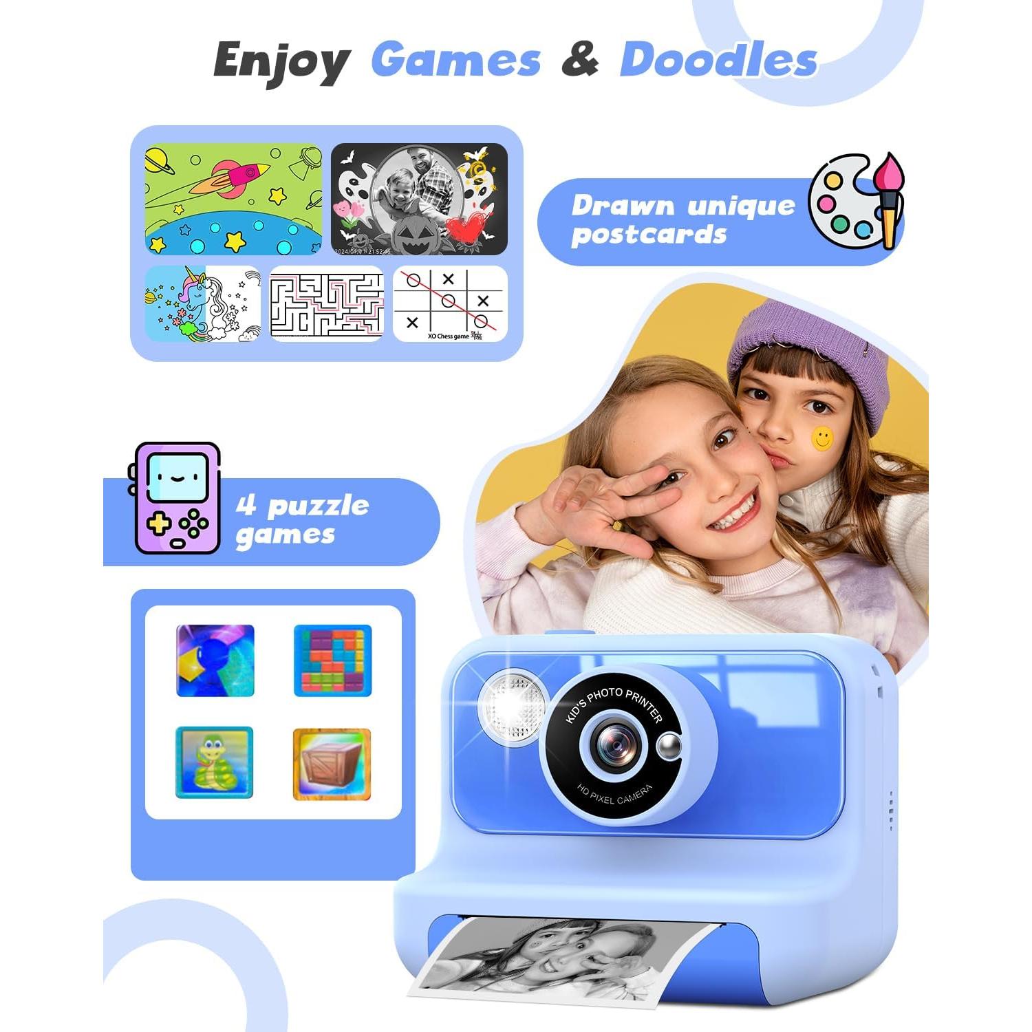 Cámara Instantánea para Niños LETSHAHA H3 2.4" Azul