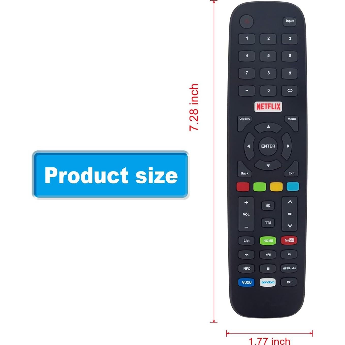 Control Remoto Reemplazo AULCMEET para Polaroid 4K UHD TV