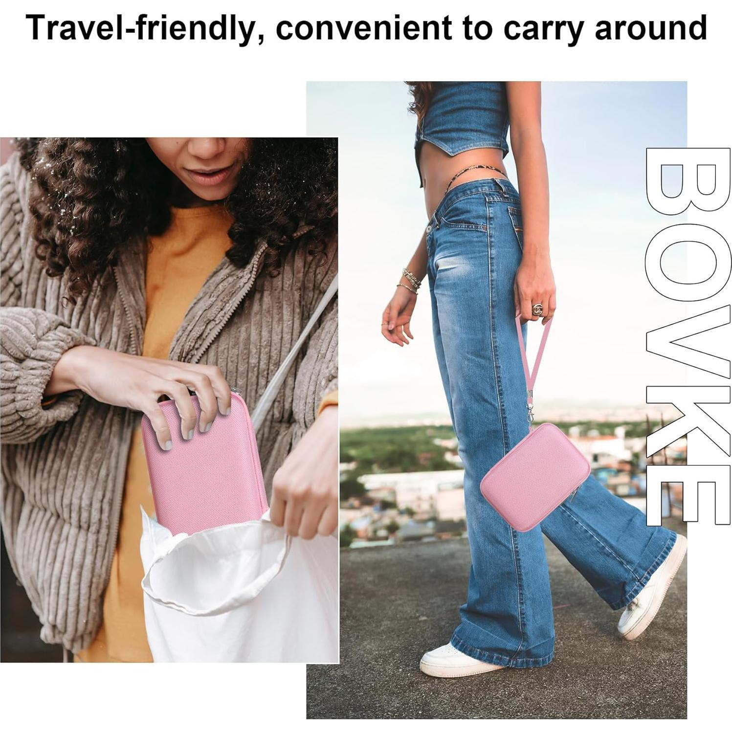 Funda de Transporte BOVKE para Polaroid Go Gen 2 Rosa