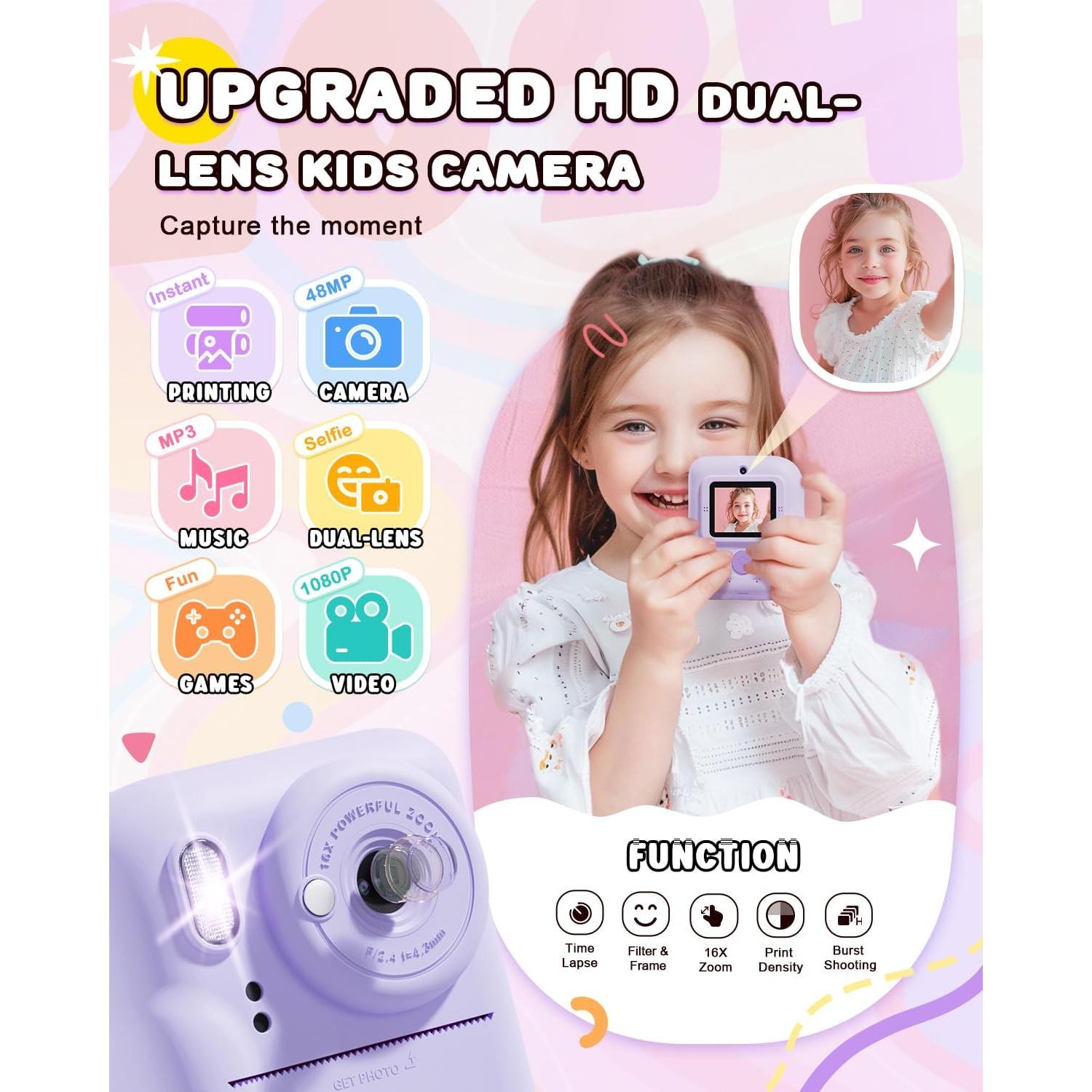 Cámara Instantánea Joyjam para Niños HD 1080P Doble Lente