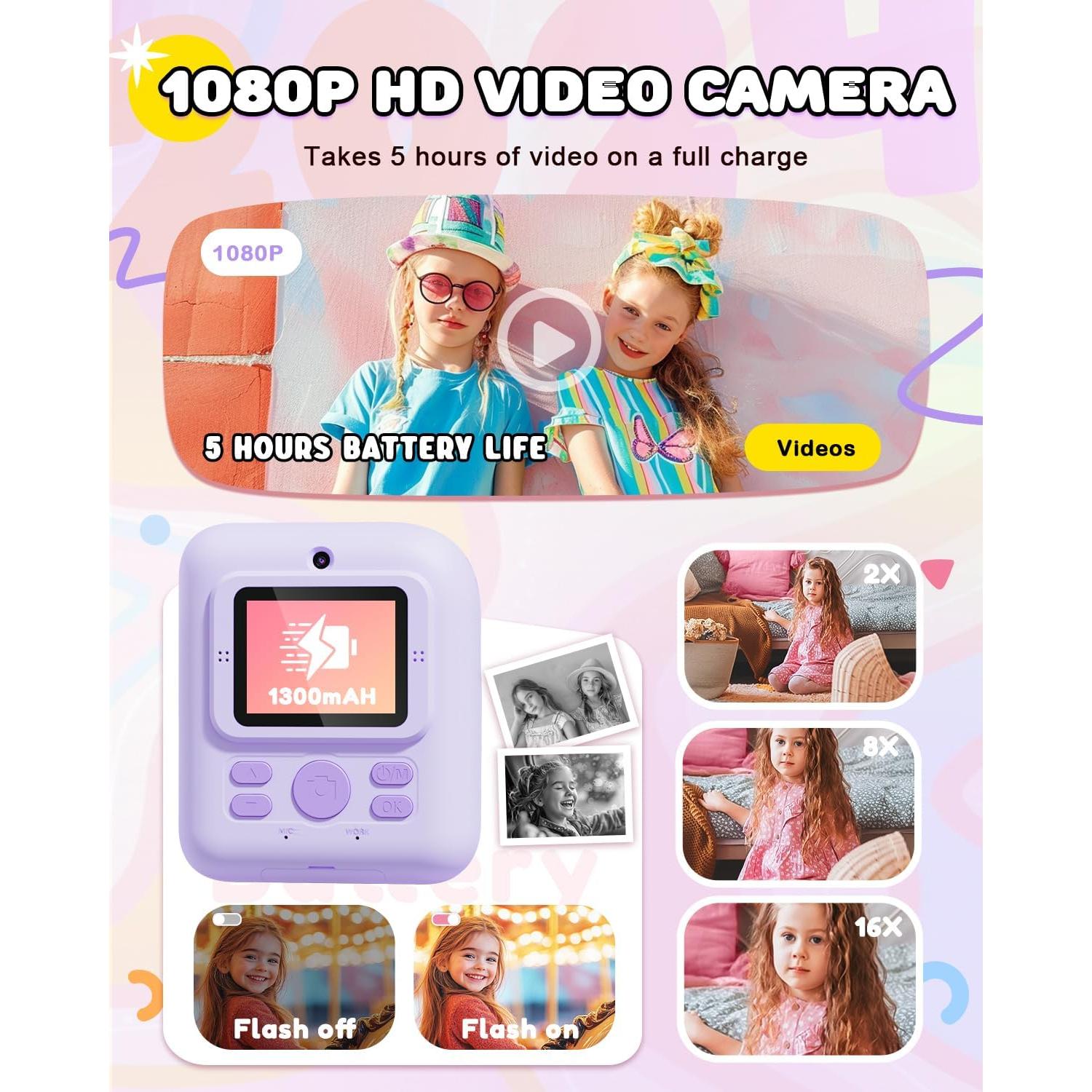 Cámara Instantánea Joyjam para Niños HD 1080P Doble Lente