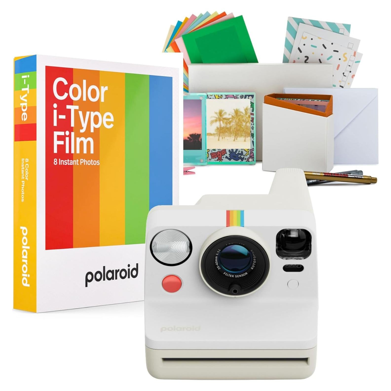 Cámara Instantánea Polaroid Now Gen 3 Autofoco Blanco + Kit Película