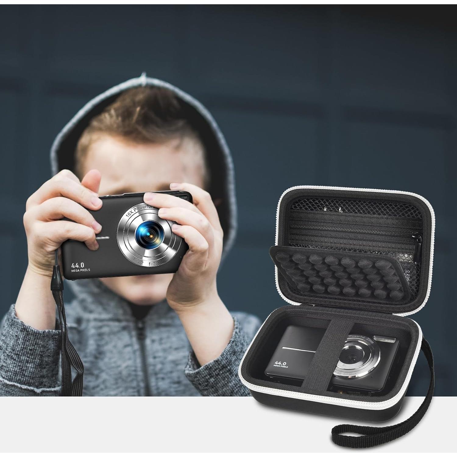 Funda de cámara digital Grapsa para Canon, Kodak y más - Negro