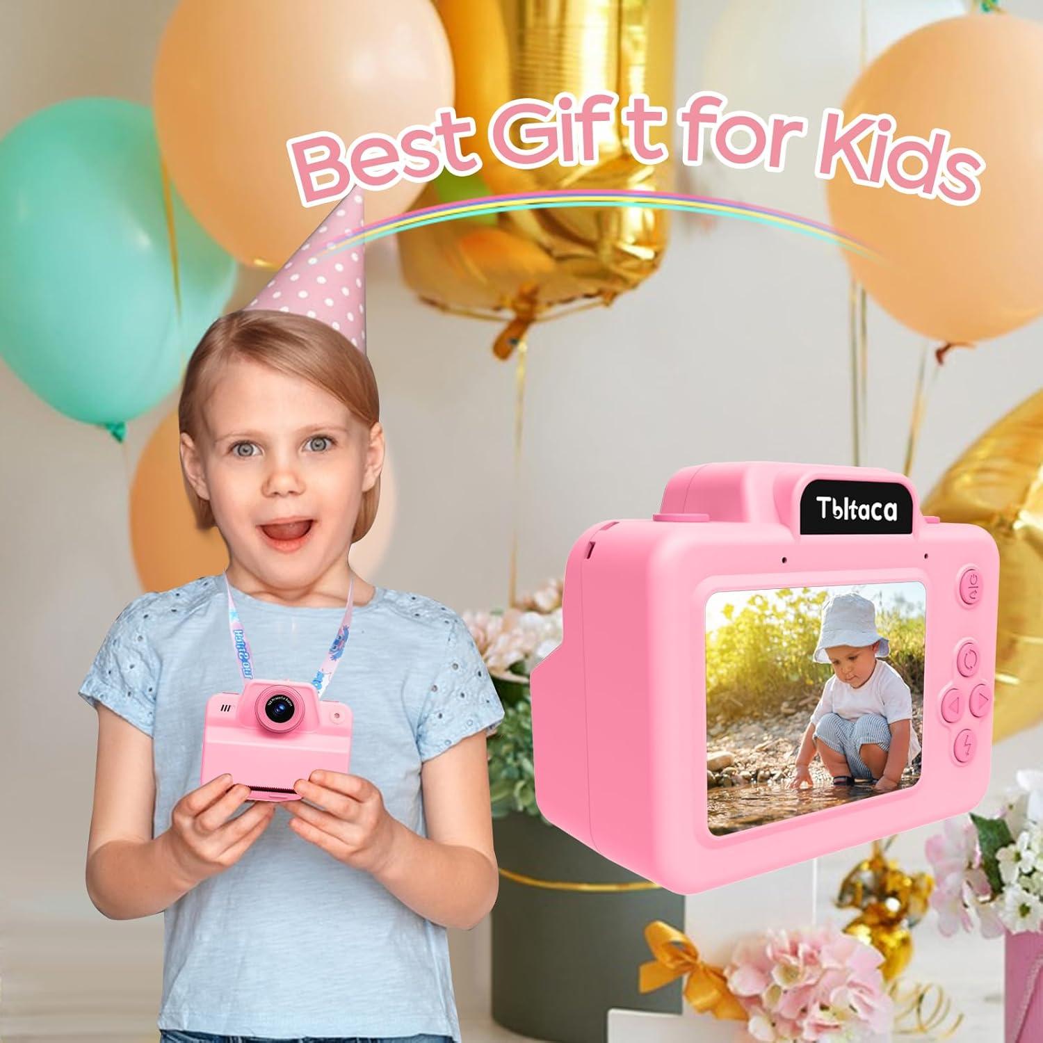Cámara Instantánea Tbltaca Rosa para Niños 3-12 Años