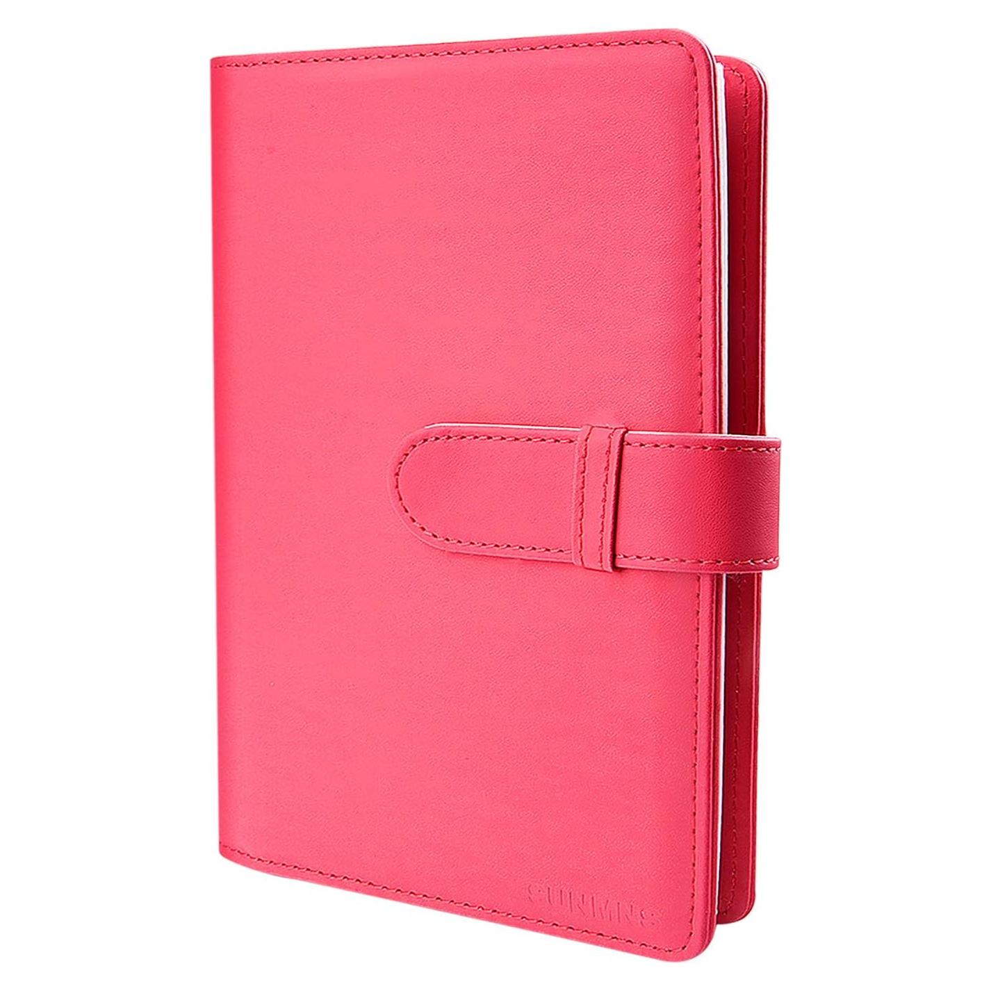 Álbum de fotos de cuero PU Sunmns Rosa 80 fotos 20.3x13.5 cm