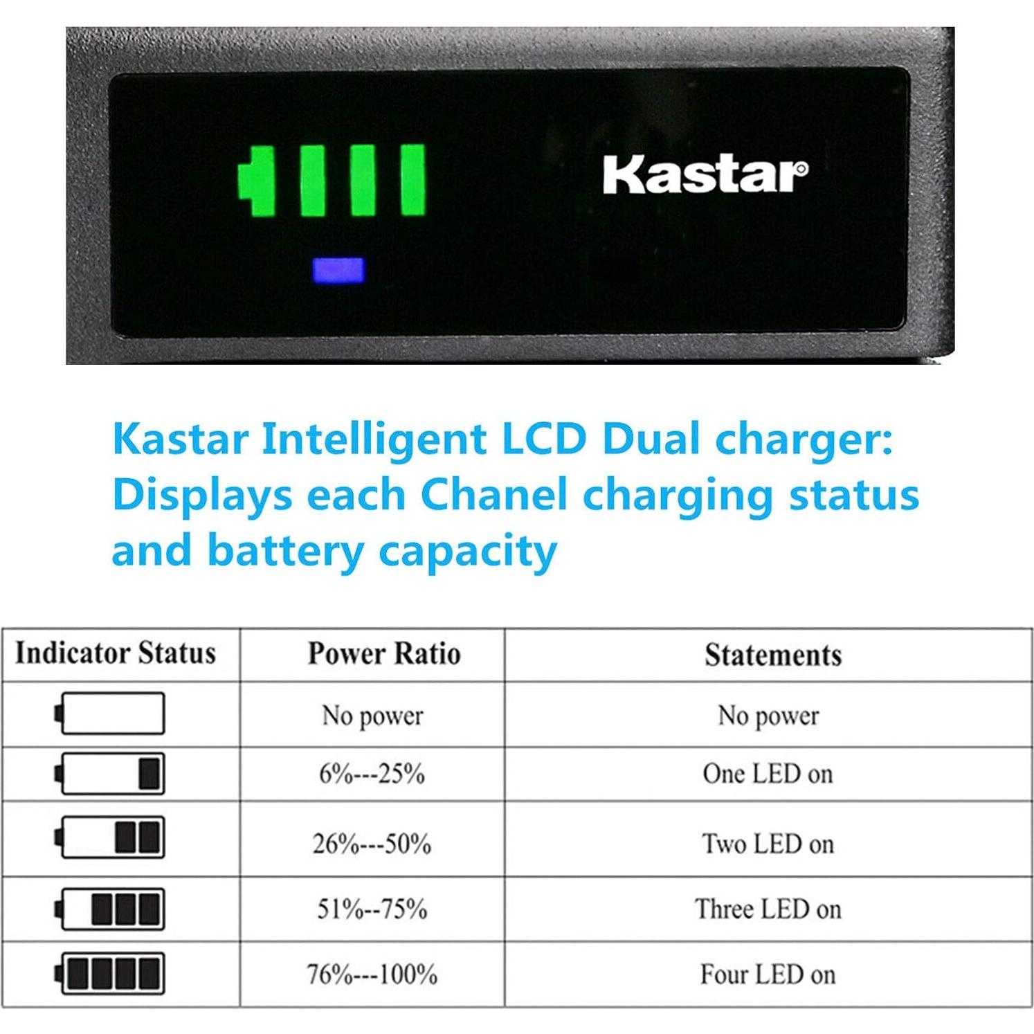 Kastar Cargador USB + 4 Baterías Ni-MH 2650mAh 6V