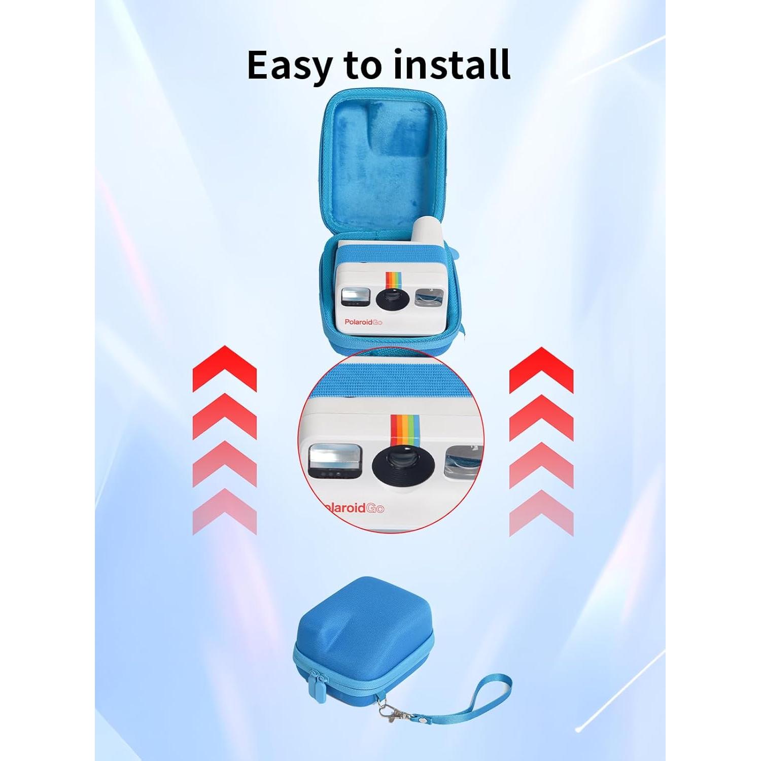 Funda rígida Polaroid Go Generación 2 con correa - Azul