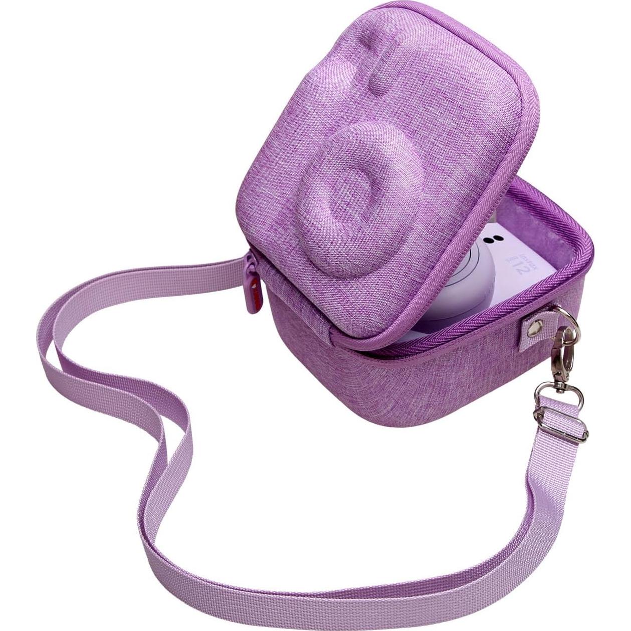 Funda LTGEM para Cámara Fujifilm Instax Mini 12/11/10/9/8/7+ Púrpura