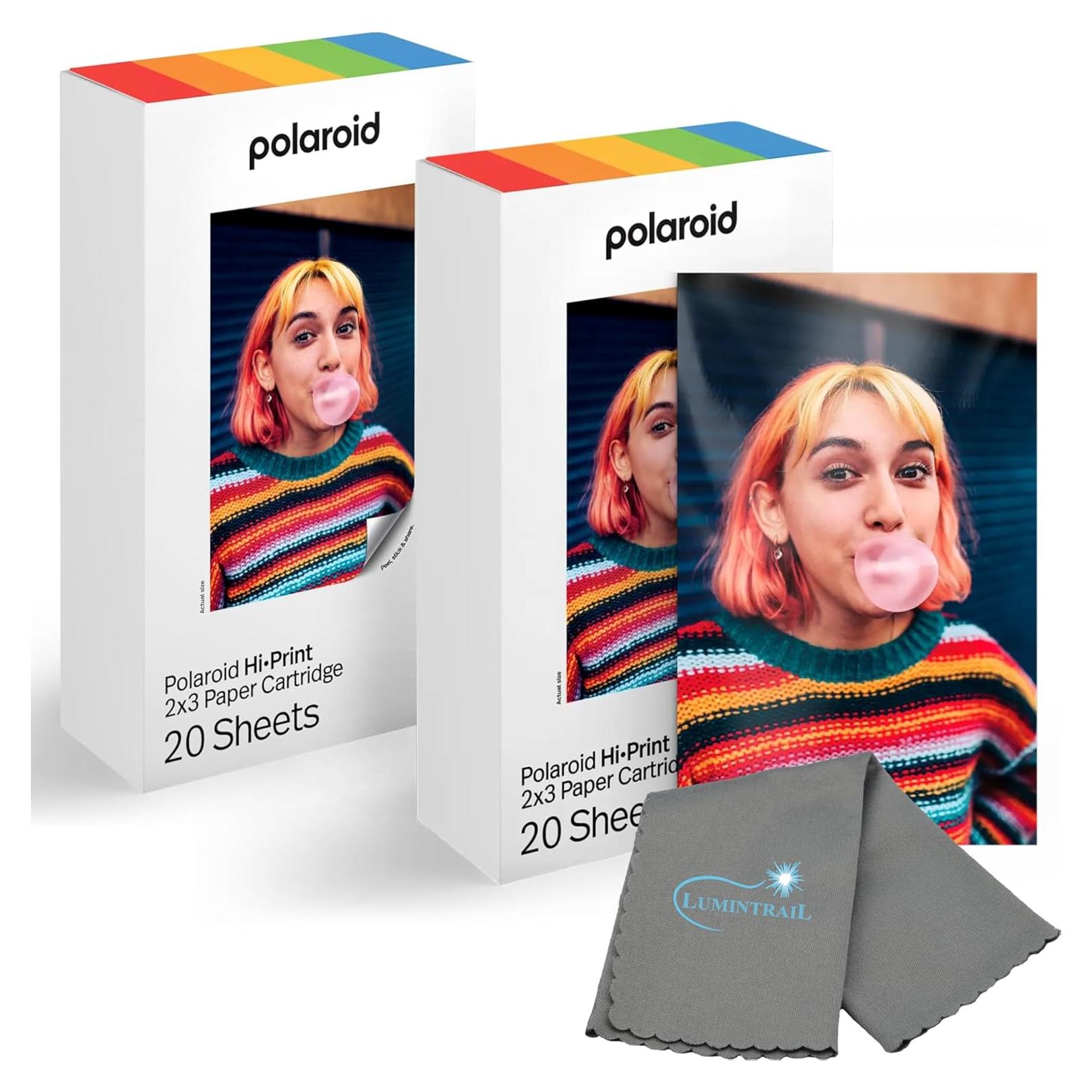 Cartucho de papel fotográfico Polaroid Hi-Print 2x3, 40 fotos