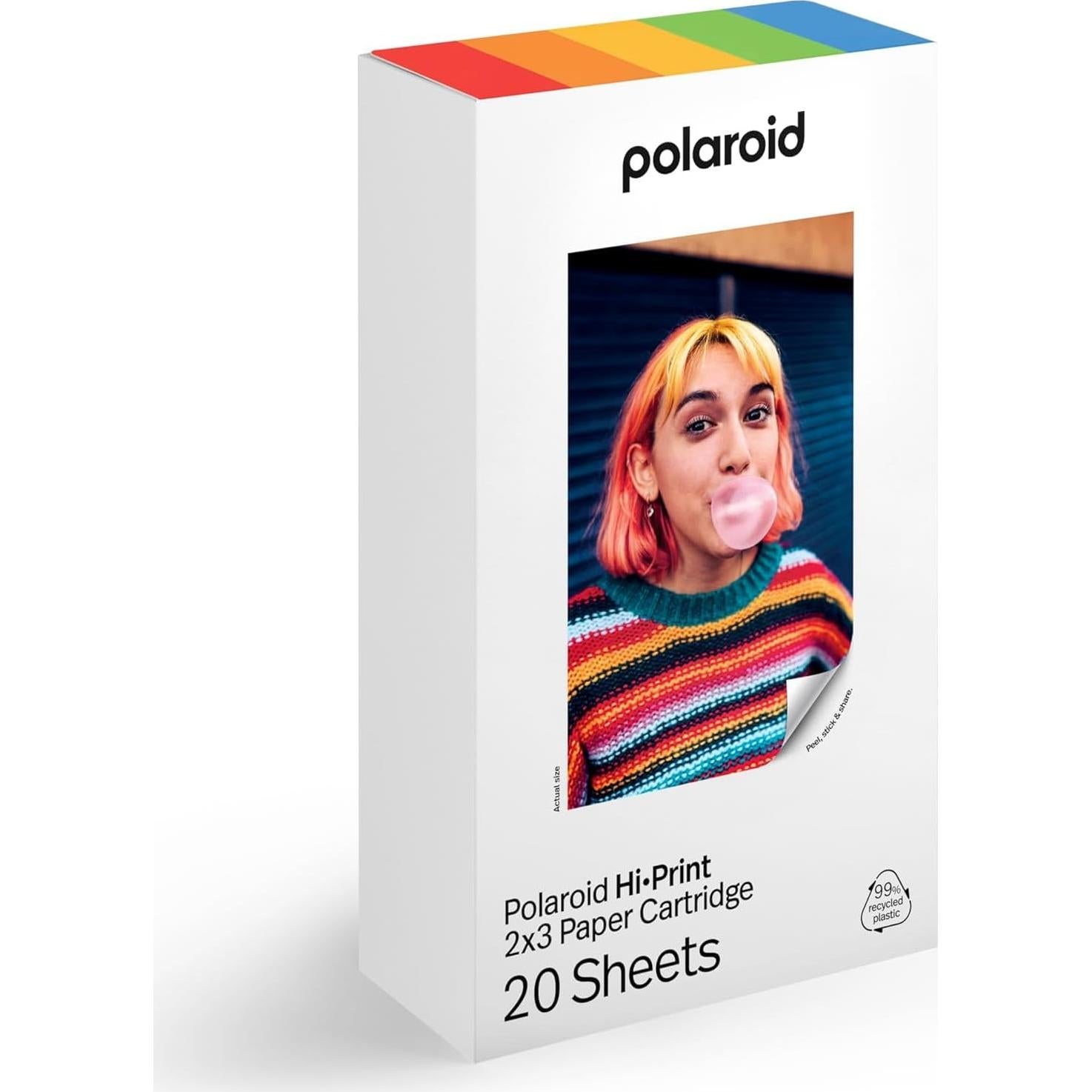 Cartucho de papel fotográfico Polaroid Hi-Print 2x3, 40 fotos