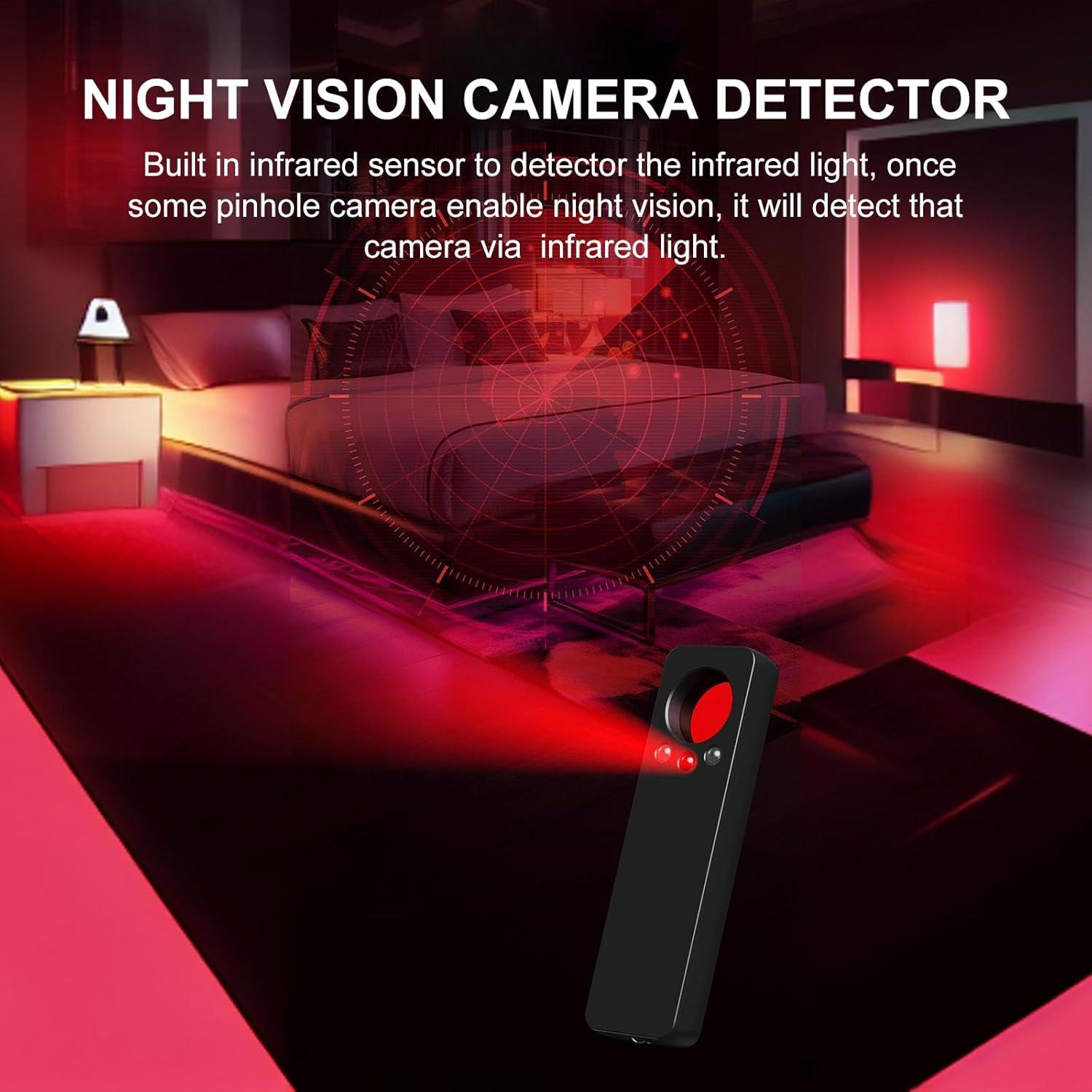 Detector de Cámaras Ocultas ISPEUIAL con Alarma y Luz SOS