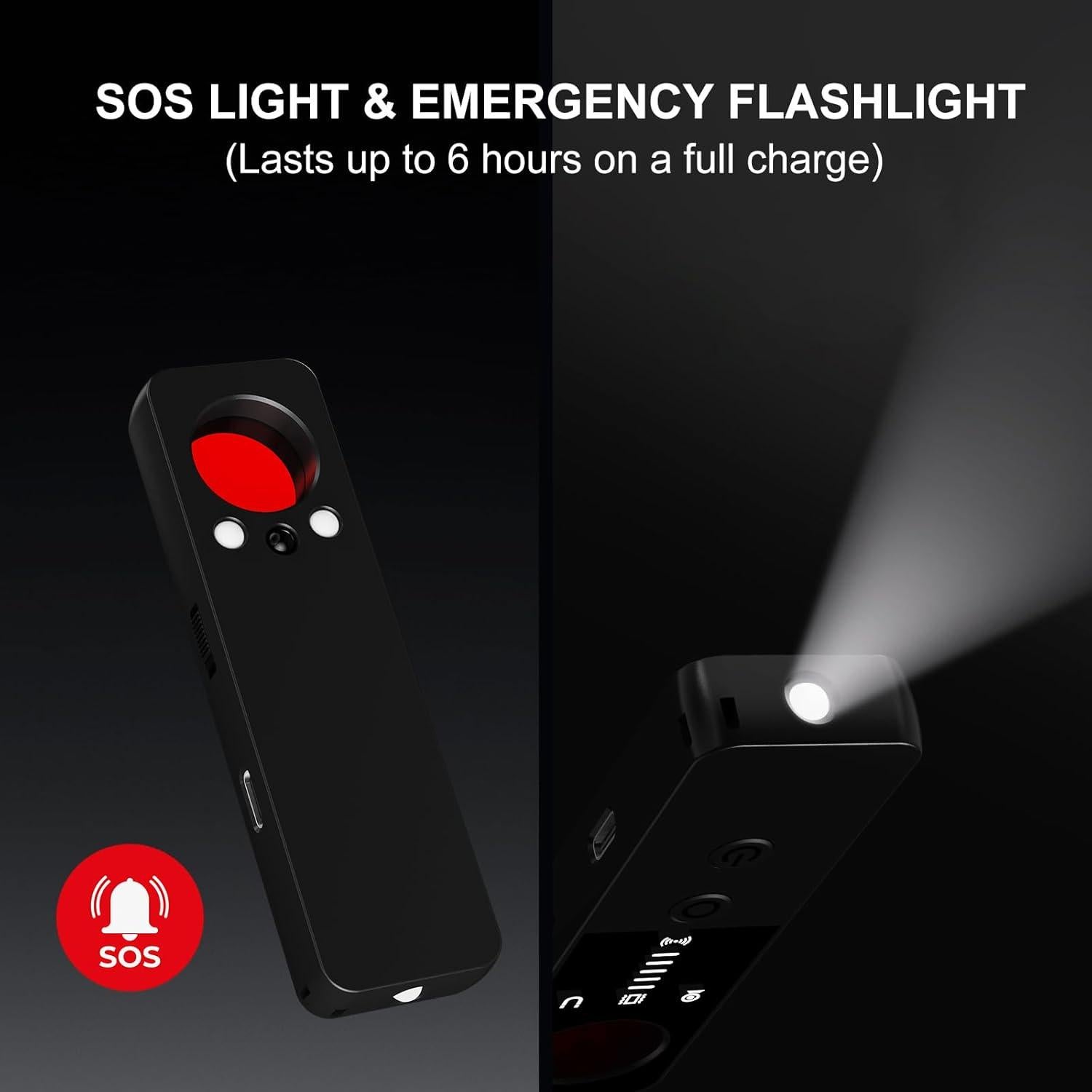 Detector de Cámaras Ocultas ISPEUIAL con Alarma y Luz SOS